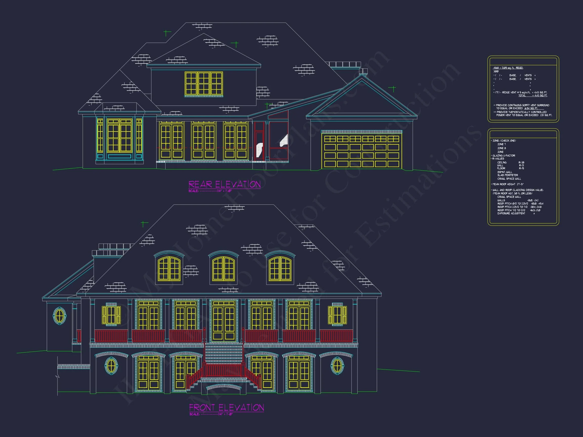 11-1969 HOUSE PLAN - Elegant House Plan - Luxury Floor Plan & CAD Design Blueprint 6 Elegant house Plan - Luxury Floor Plan & CAD Design Blueprint