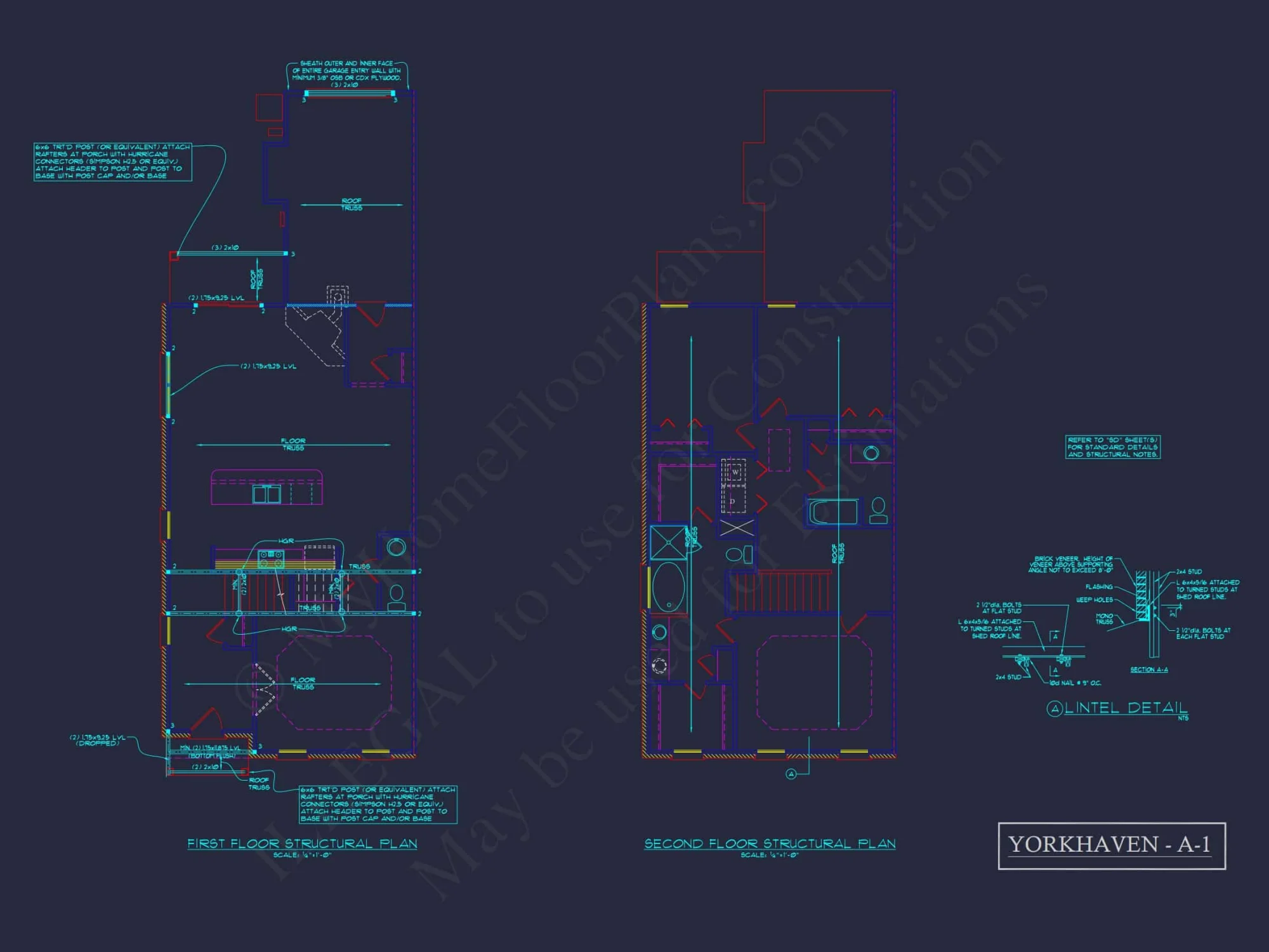 Colonial Revival Townhome with 2 Stories and CAD Blueprint
