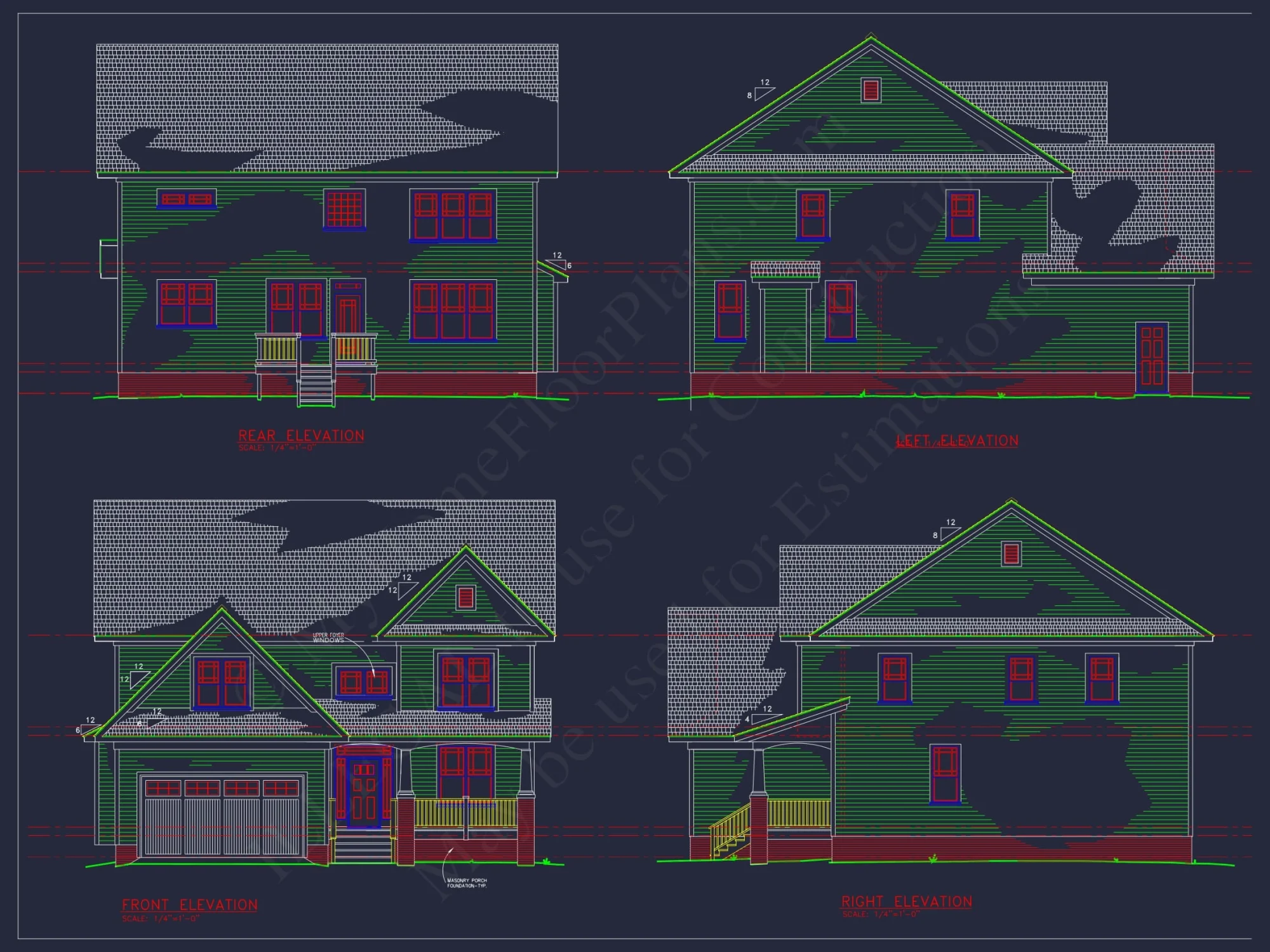 Spacious 4-Bedroom Home Plan with Open Layout and CAD Files