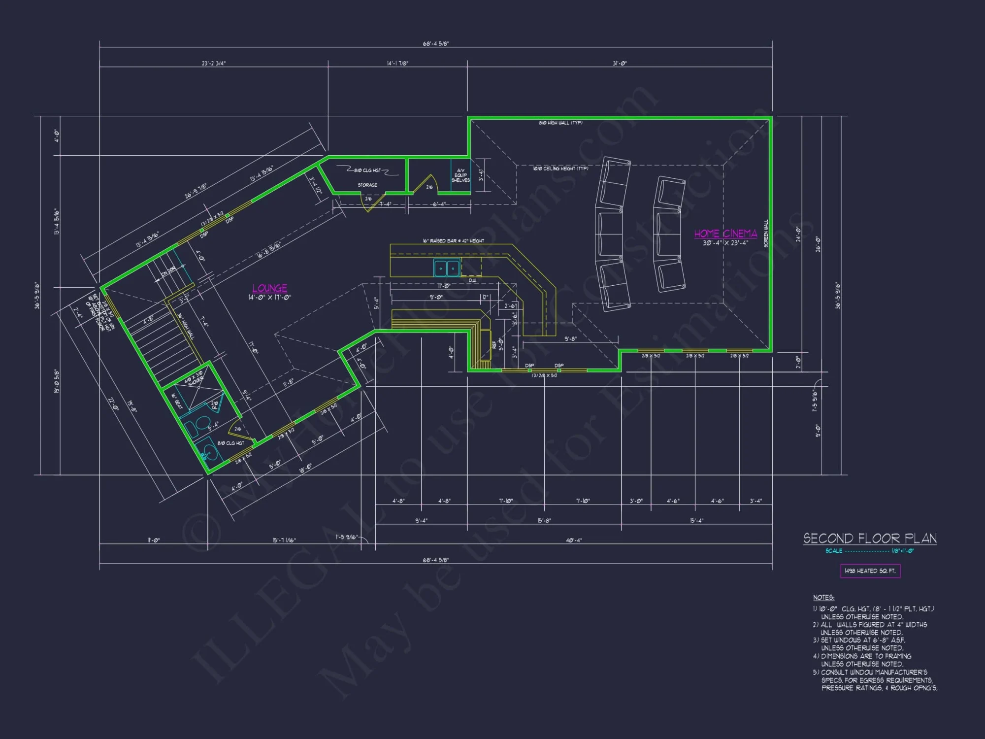 2-Story House Plan with Workshop and CAD Architecture Design