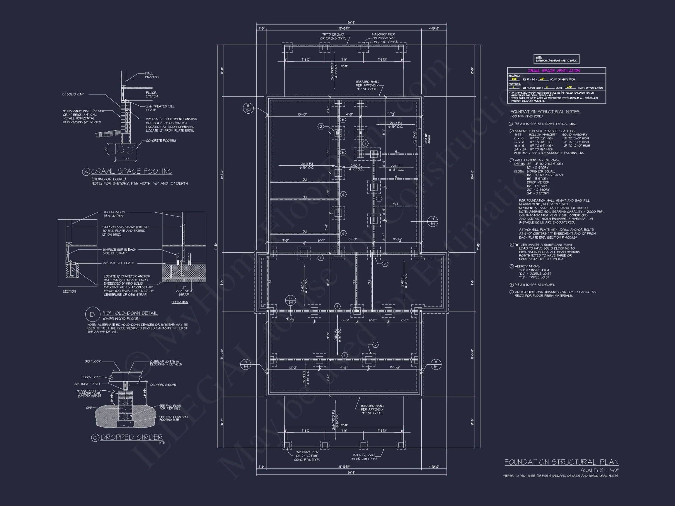 18-1010 HOUSE PLAN - Efficient House Floor Plan: Architectural Blueprint Designs 7 Efficient 2-Bedroom House Plan with Open Layout & Craftsman Design