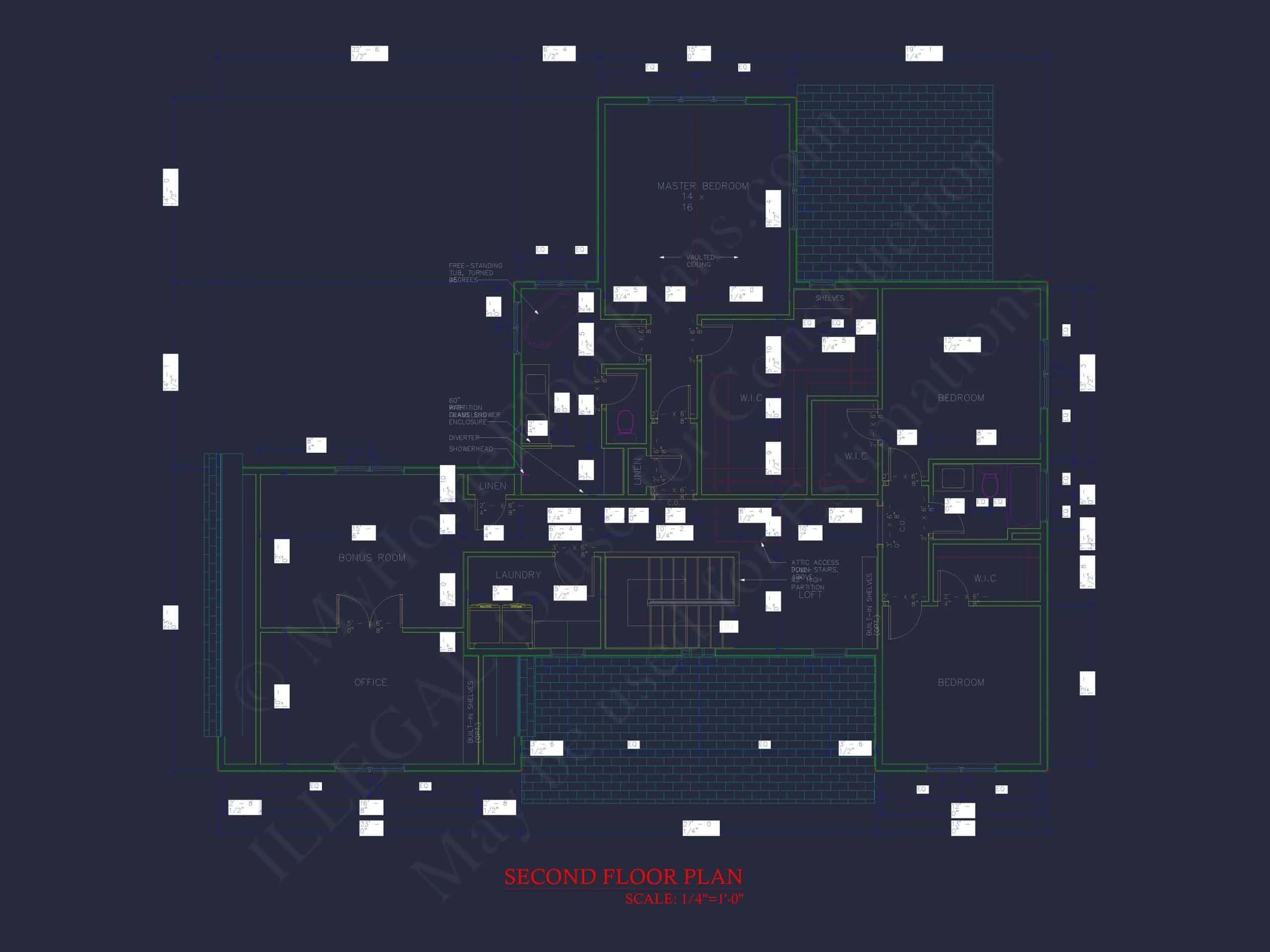 20-1843 HOUSE PLAN - Elegant House Plan with 4 Bed, 2-Story Blueprint & CAD Designs 16 Traditional Craftsman Colonial Floor Plan with Covered Porch & CAD Blueprints