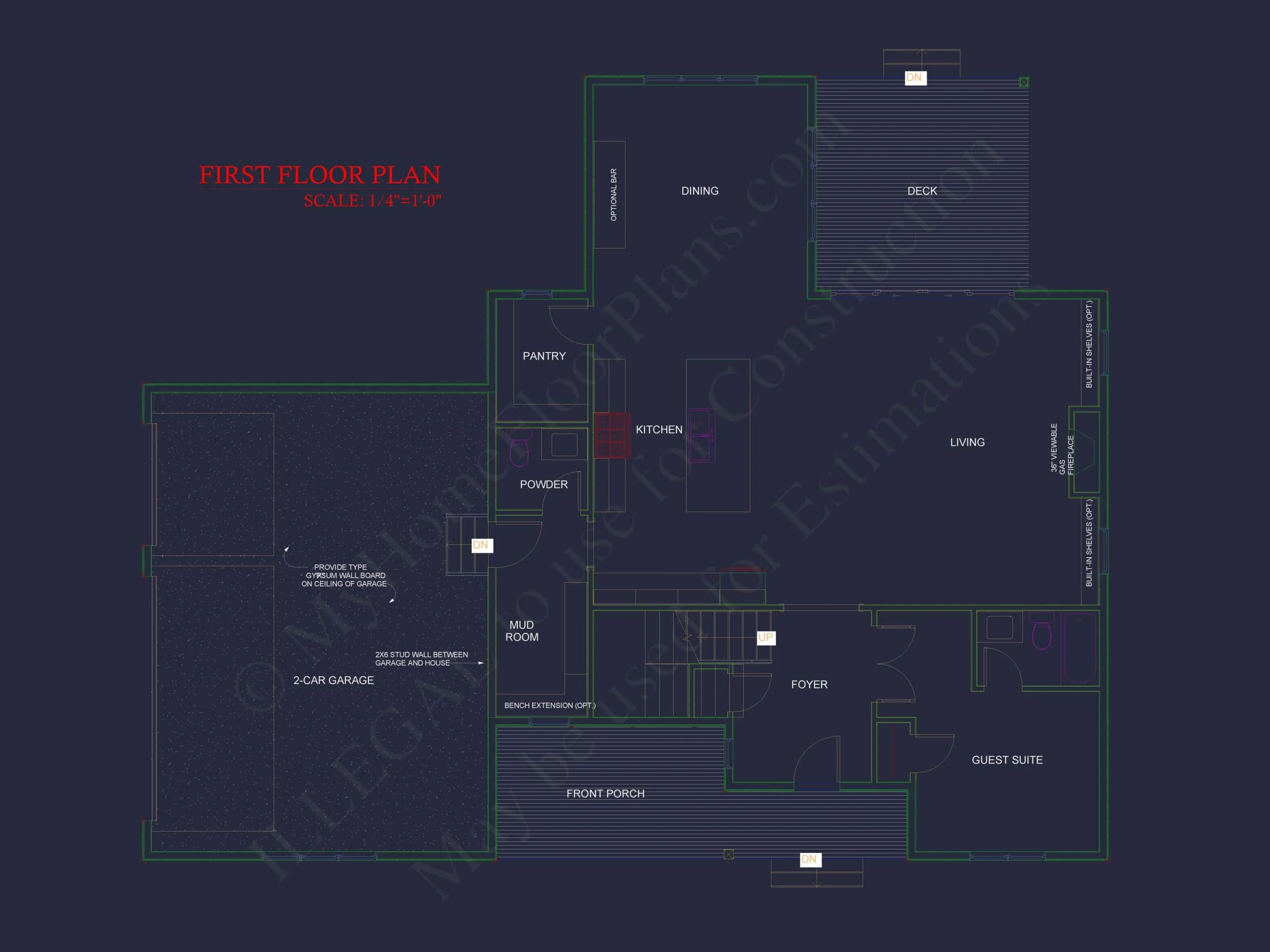 20-1843 HOUSE PLAN - Elegant House Plan with 4 Bed, 2-Story Blueprint & CAD Designs 17 Traditional Craftsman Colonial Floor Plan with Covered Porch & CAD Blueprints