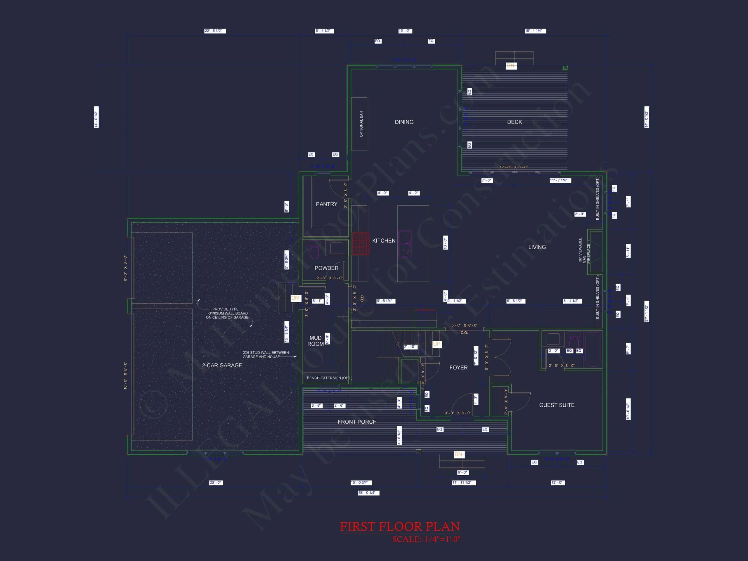 20-1843 HOUSE PLAN - Elegant House Plan with 4 Bed, 2-Story Blueprint & CAD Designs 18 Traditional Craftsman Colonial Floor Plan with Covered Porch & CAD Blueprints