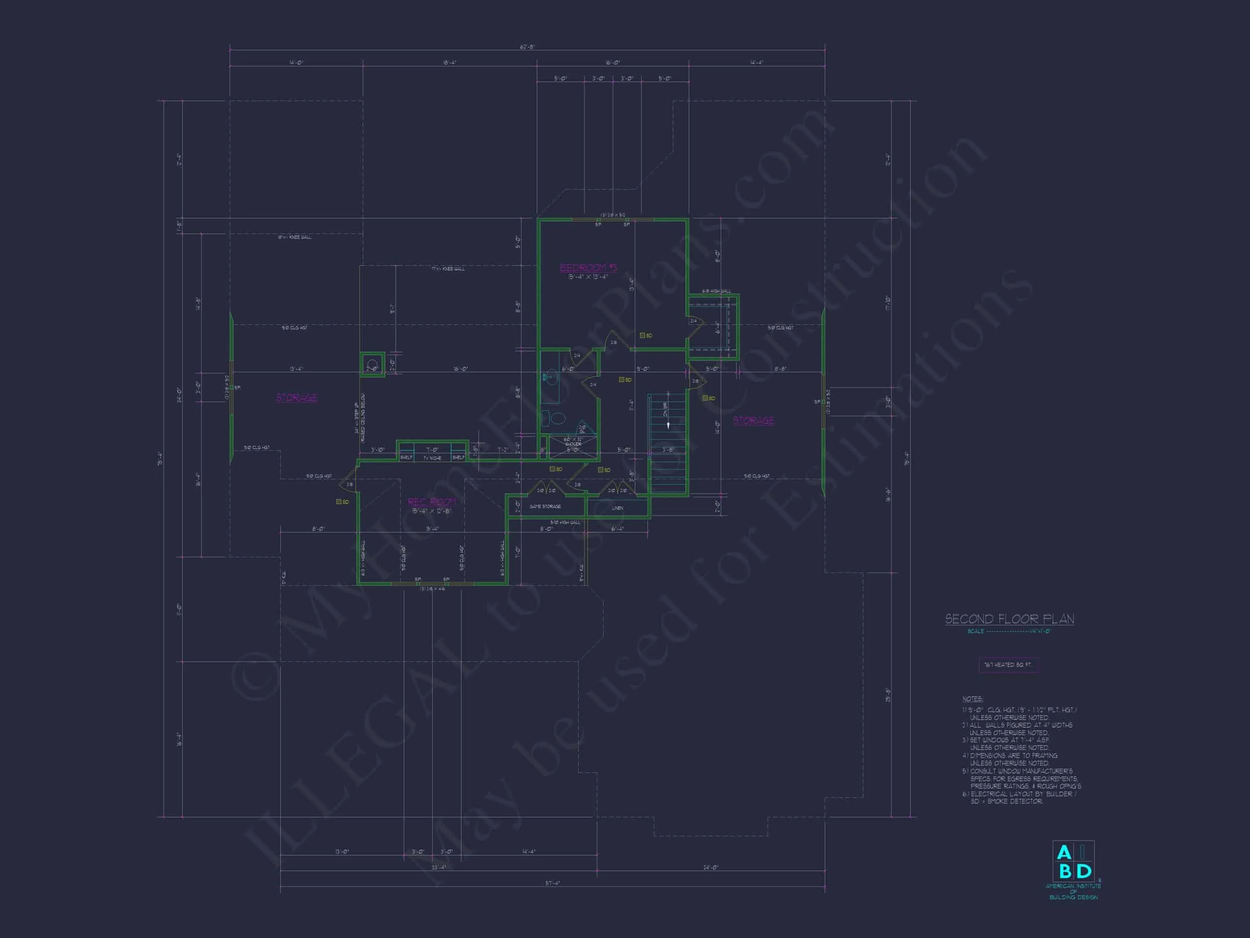 10-1454 HOUSE PLAN - Spacious 1.5 Story House Plan | Blueprint with CAD Designs 43 Spacious 1.5-Story Craftsman House Plan with Open Floor Layout