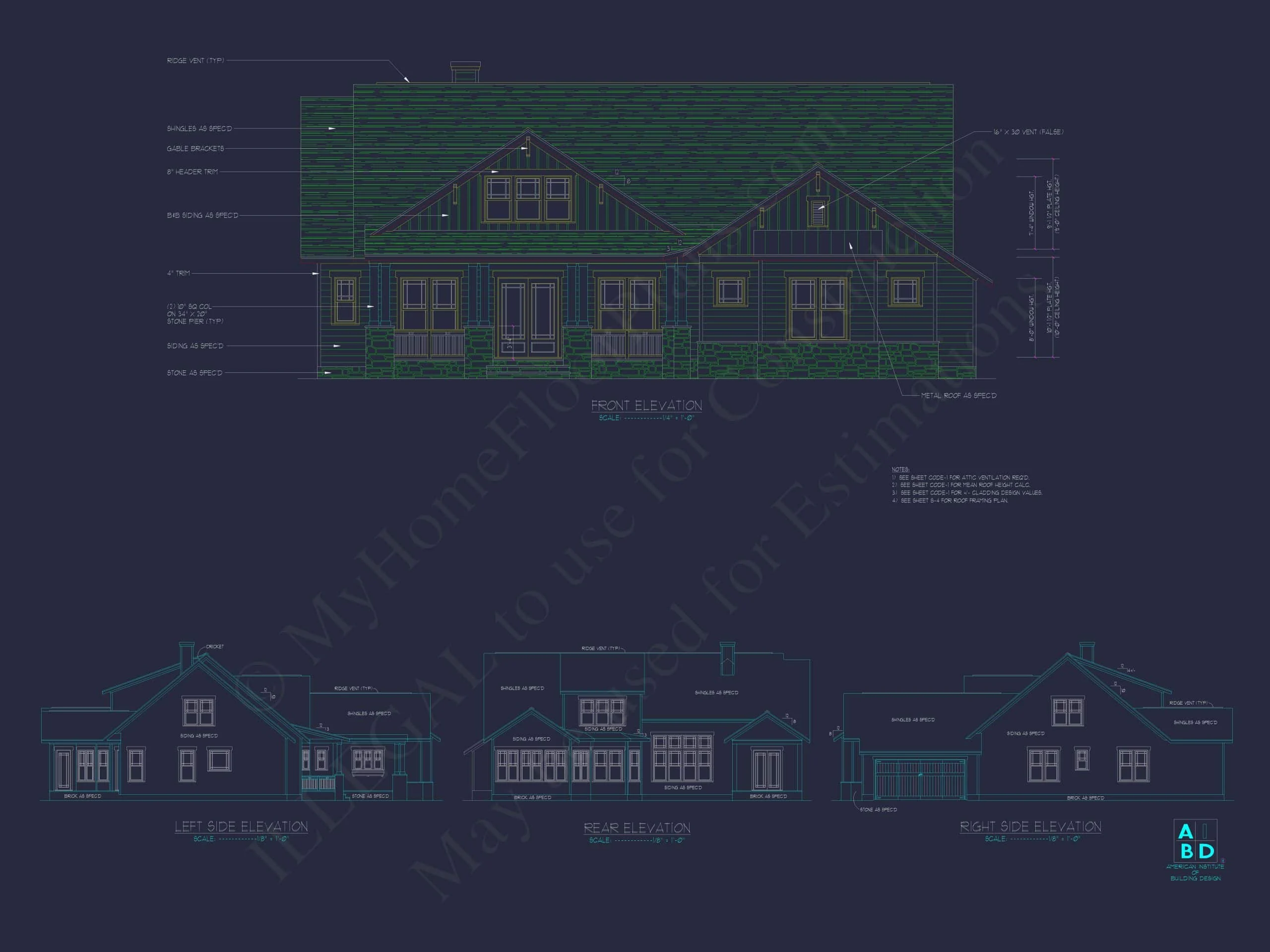10-1454 HOUSE PLAN - Spacious 1.5 Story House Plan | Blueprint with CAD Designs 48 Spacious 1.5-Story Craftsman House Plan with Open Floor Layout