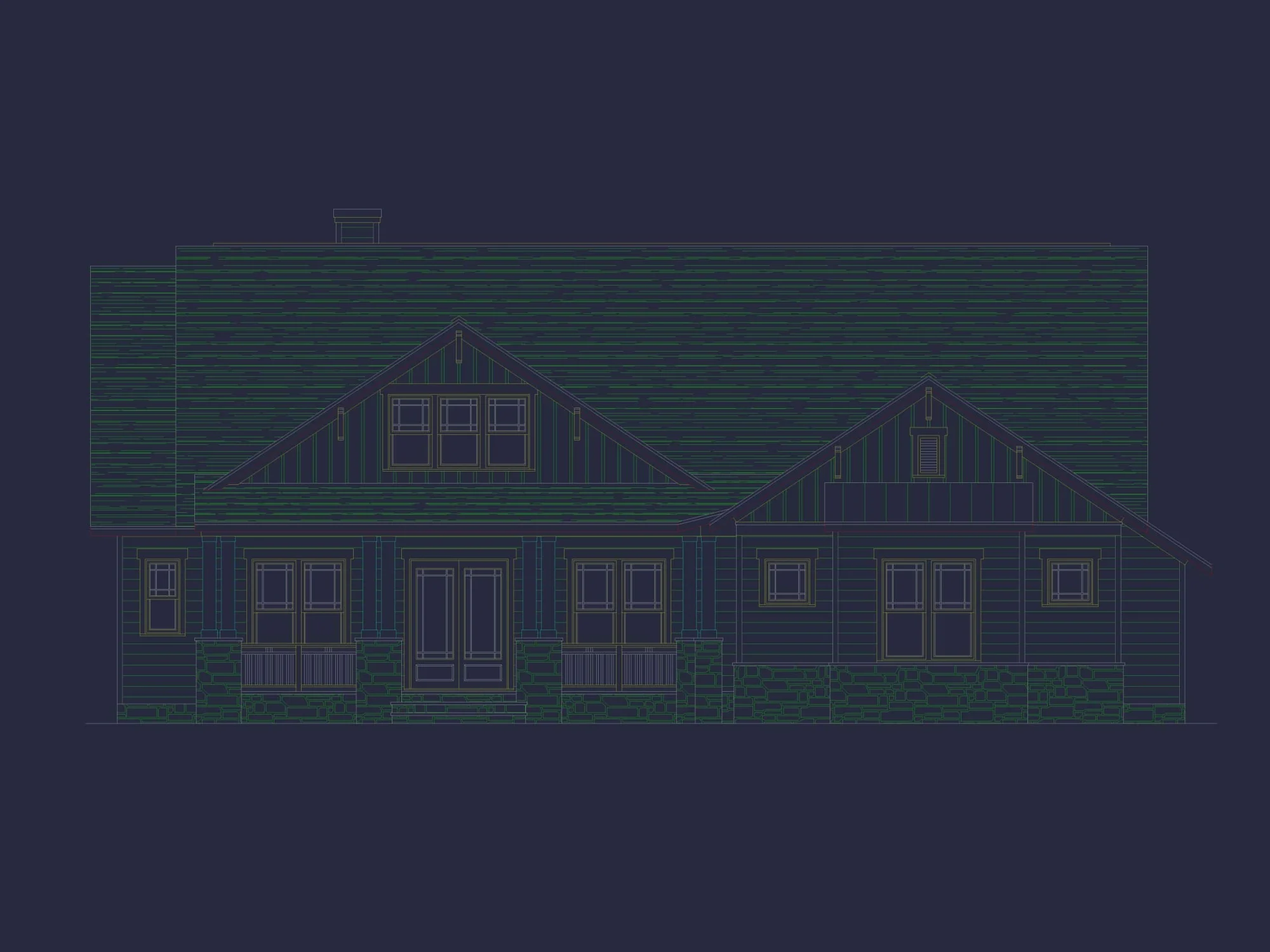 Spacious 1.5-Story Craftsman House Plan with Open Floor Layout