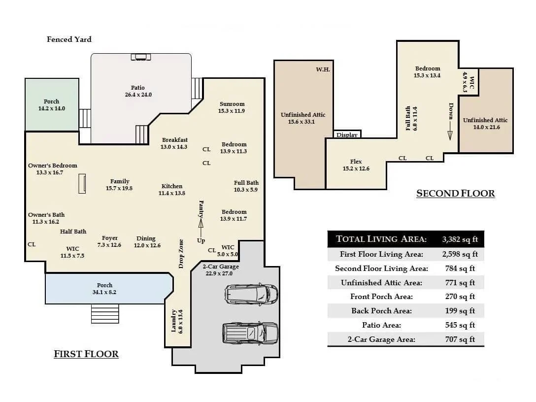 10-1454 HOUSE PLAN - Spacious 1.5 Story House Plan | Blueprint with CAD Designs 4 Spacious 1.5-Story Craftsman House Plan with Open Floor Layout