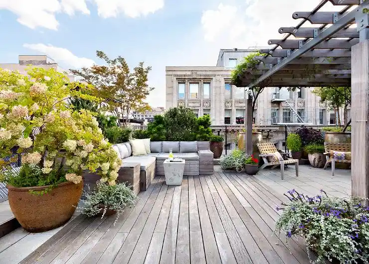 Explore stylish house plans with terraces featuring detailed floor plans