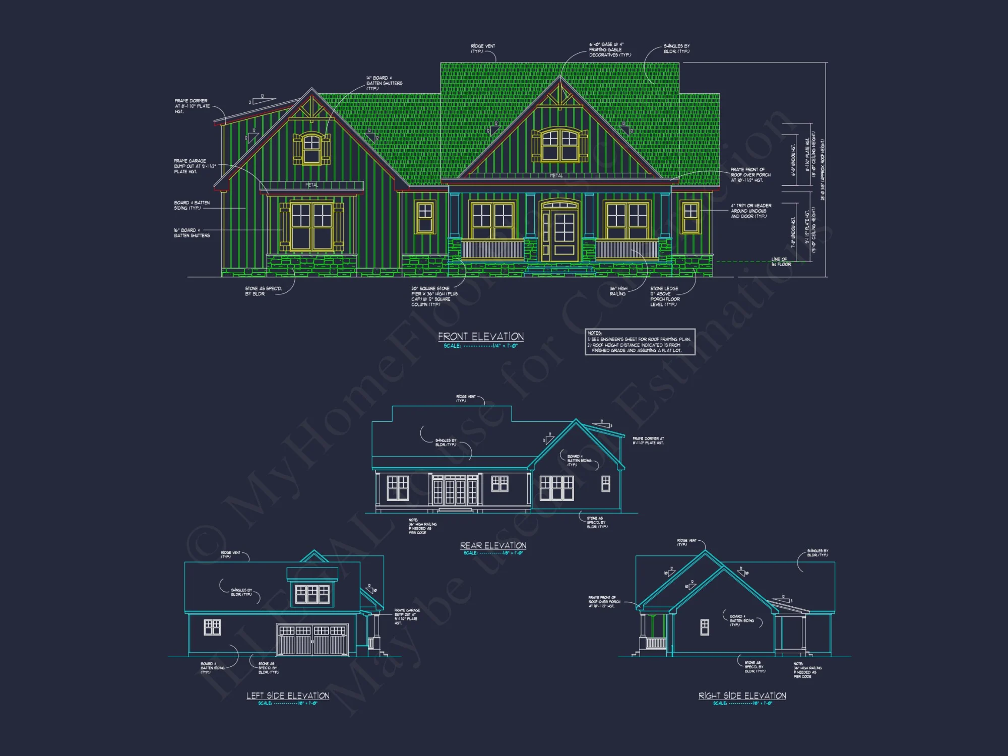Craftsman house Plan with Open Floor Blueprint & Unique Designs