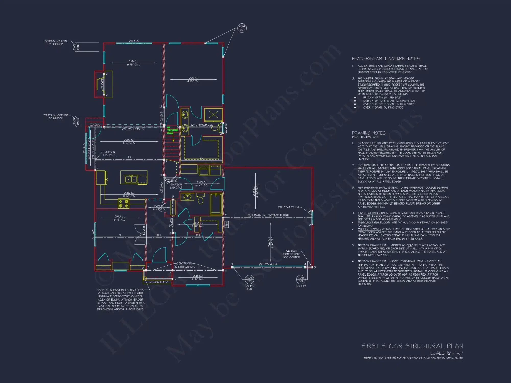 Custom house Plan with 3 Bedrooms, CAD Floor Designs & Blueprint