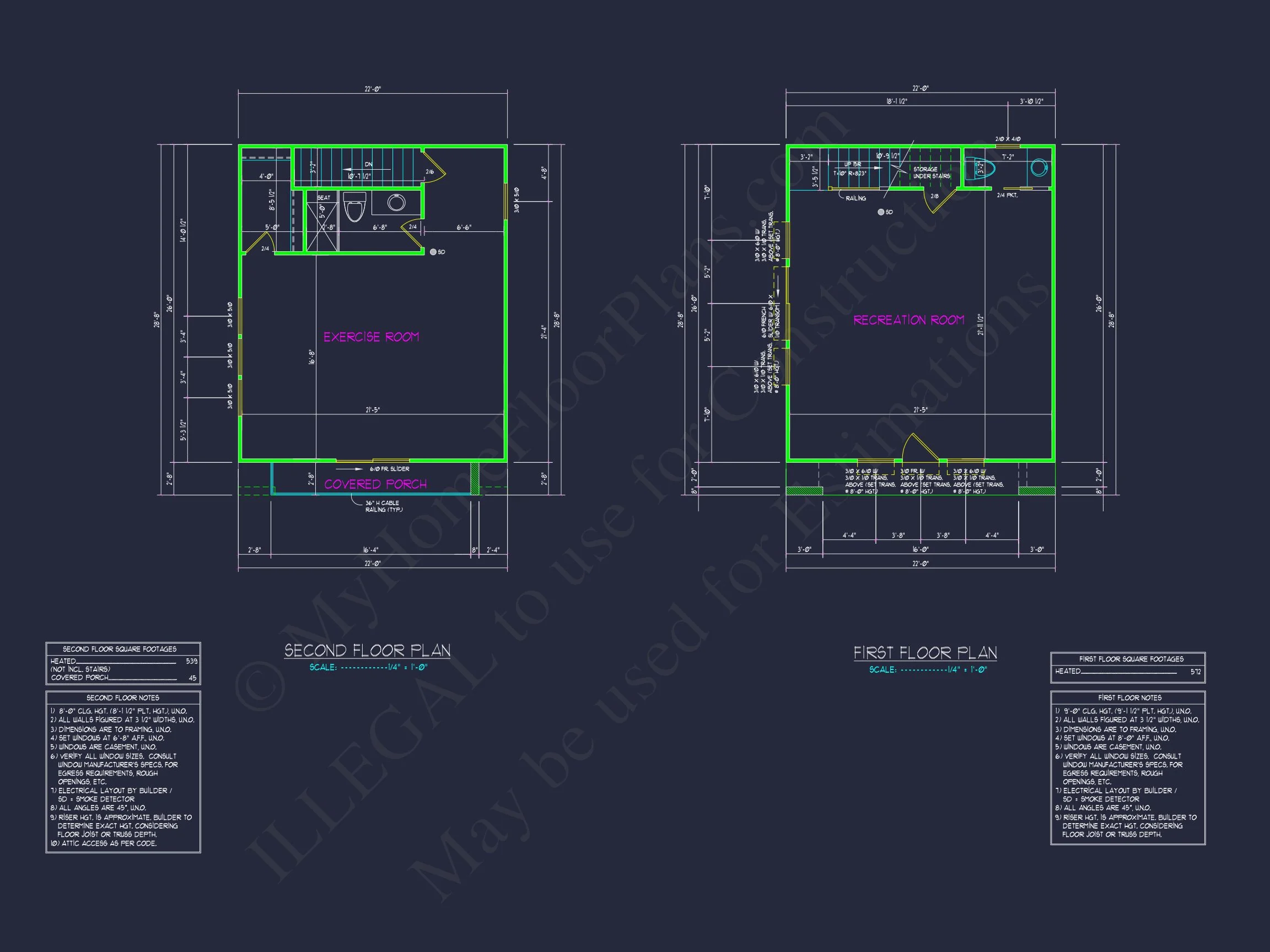 19-1180 HOUSE PLAN - 4 Bed 3.5 Bath 3,800 SF Contemporary Tropical-Modern House Plan w/ 3-Car Carport 18 Modern 2-Story house Floor Plan with Detailed CAD Designs