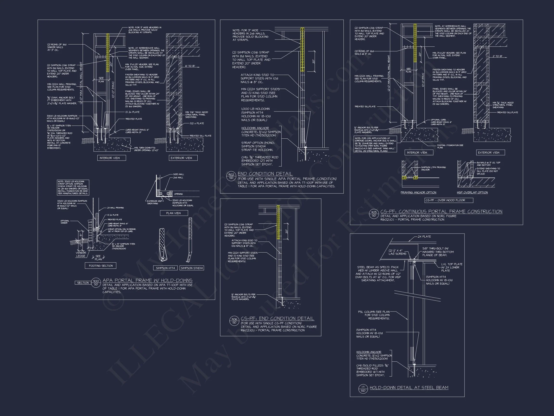 19-1180 HOUSE PLAN - 4 Bed 3.5 Bath 3,800 SF Contemporary Tropical-Modern House Plan w/ 3-Car Carport 14 Modern 2-Story house Floor Plan with Detailed CAD Designs