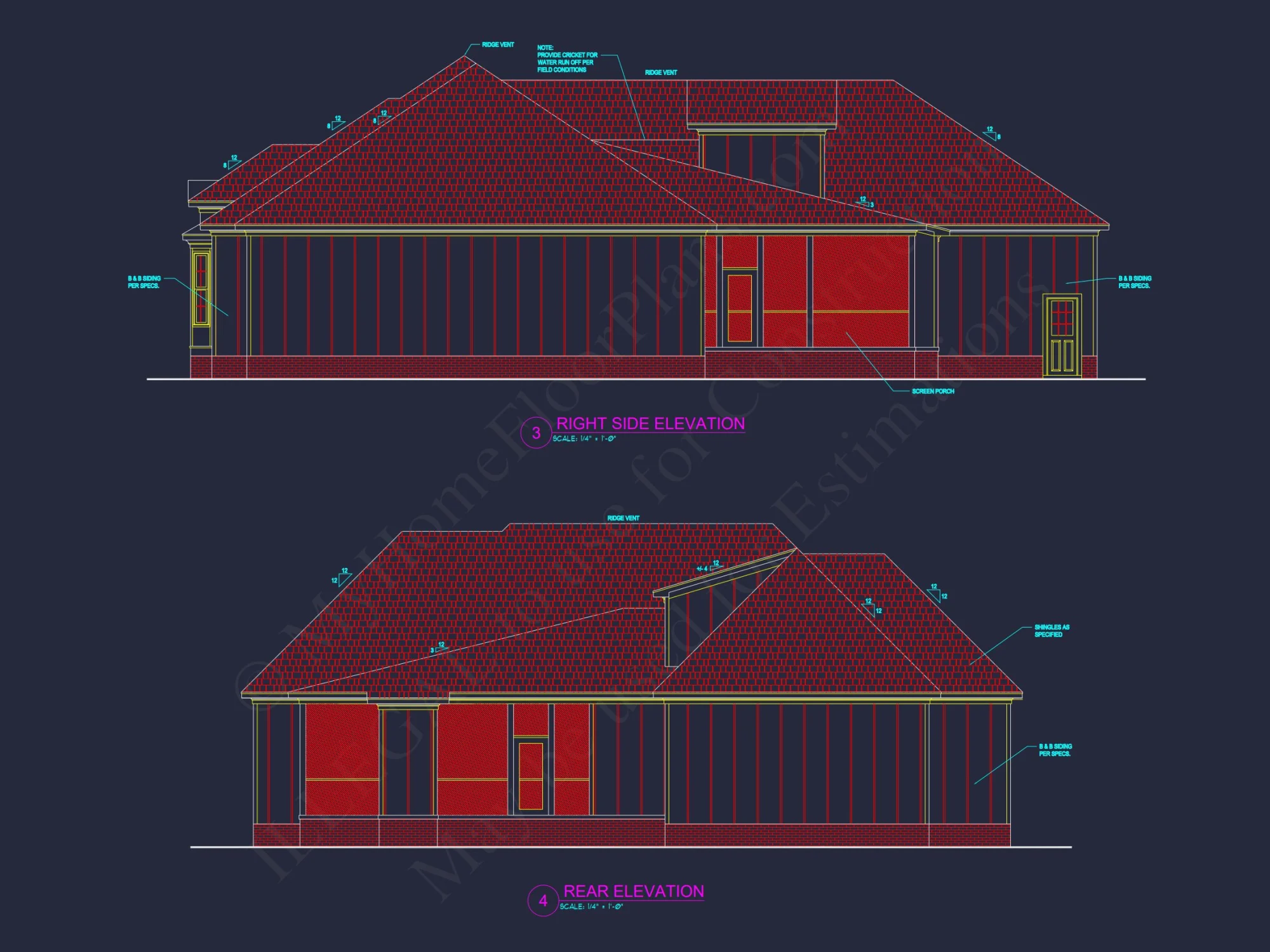 Traditional house Plan with Open Floor Blueprint and CAD Designs