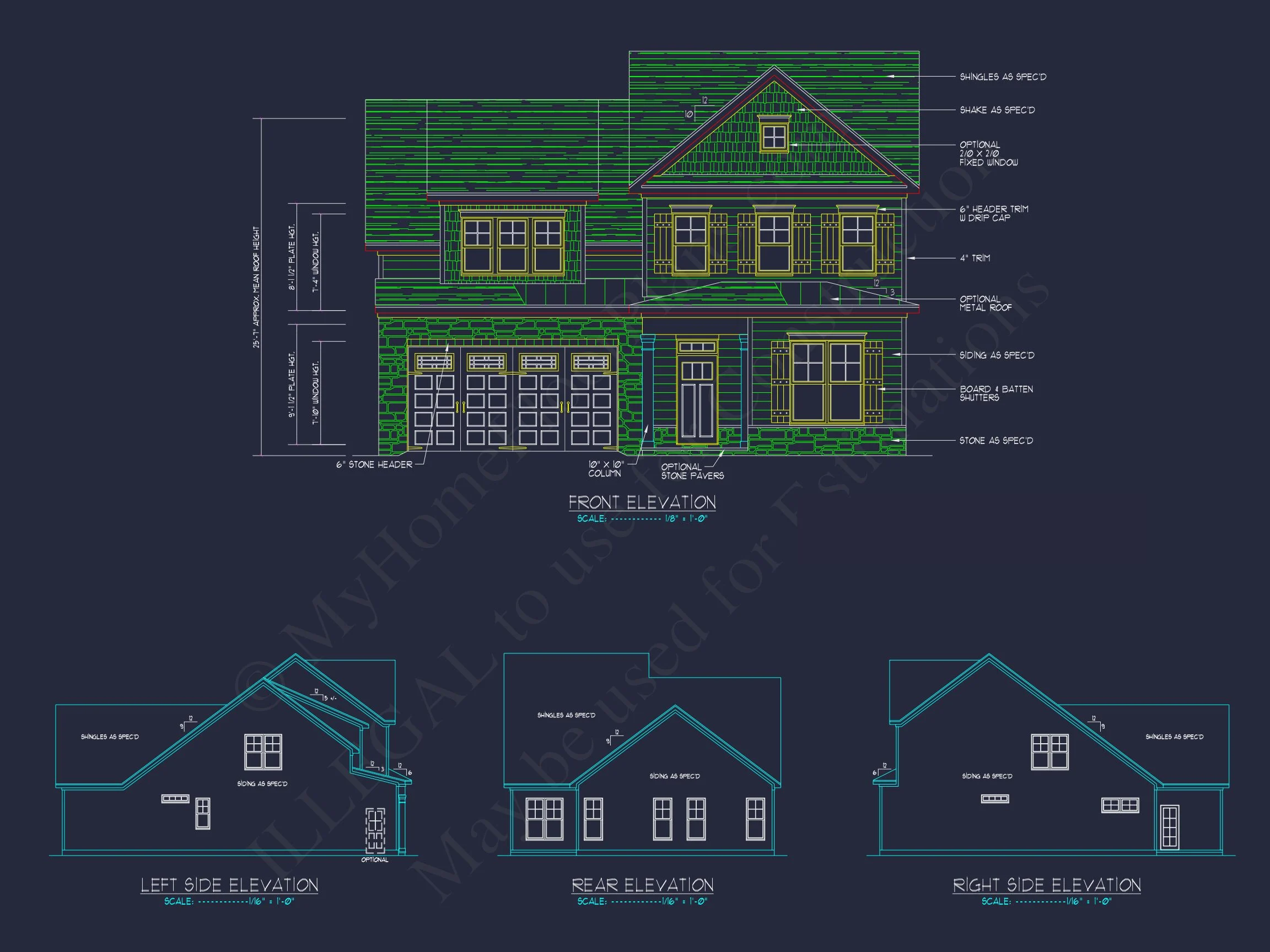 18-1975 HOUSE PLAN - Unique Modern Suburban House Plan with Detailed Floor & CAD Designs 3 Unique Modern Suburban house Plan with Detailed Floor & CAD Designs
