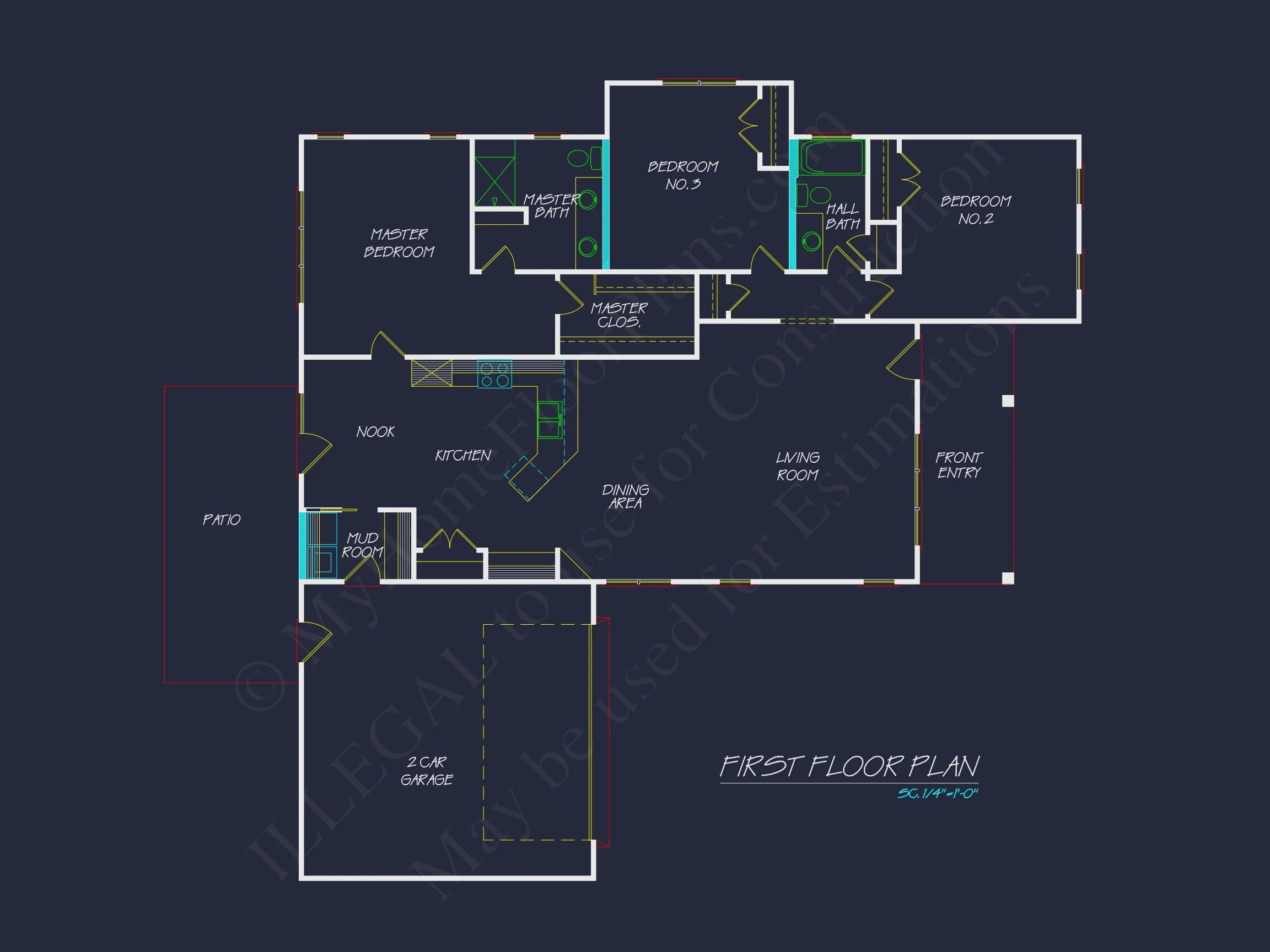 18-1699 HOUSE PLAN - Craftsman House Plan with Open Floor Layout and 2-Car Garage 4 Craftsman house Plan with Open Floor Layout and 2-Car Garage