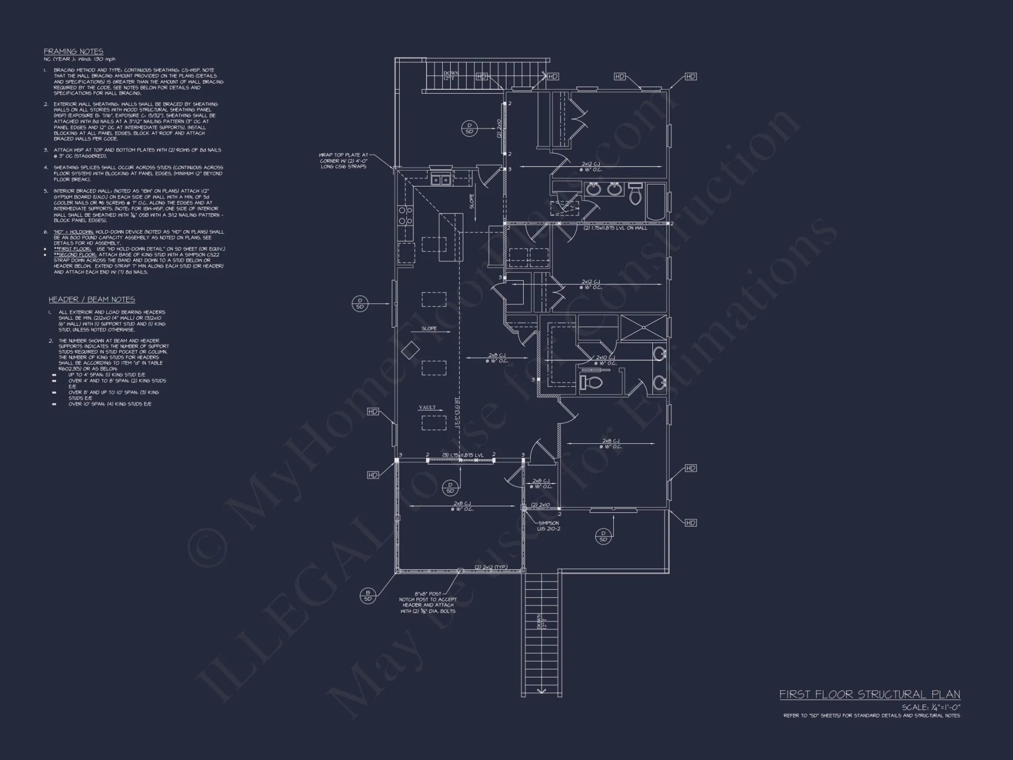 Beach house Plan with Open Floor Plan & Architectural Designs
