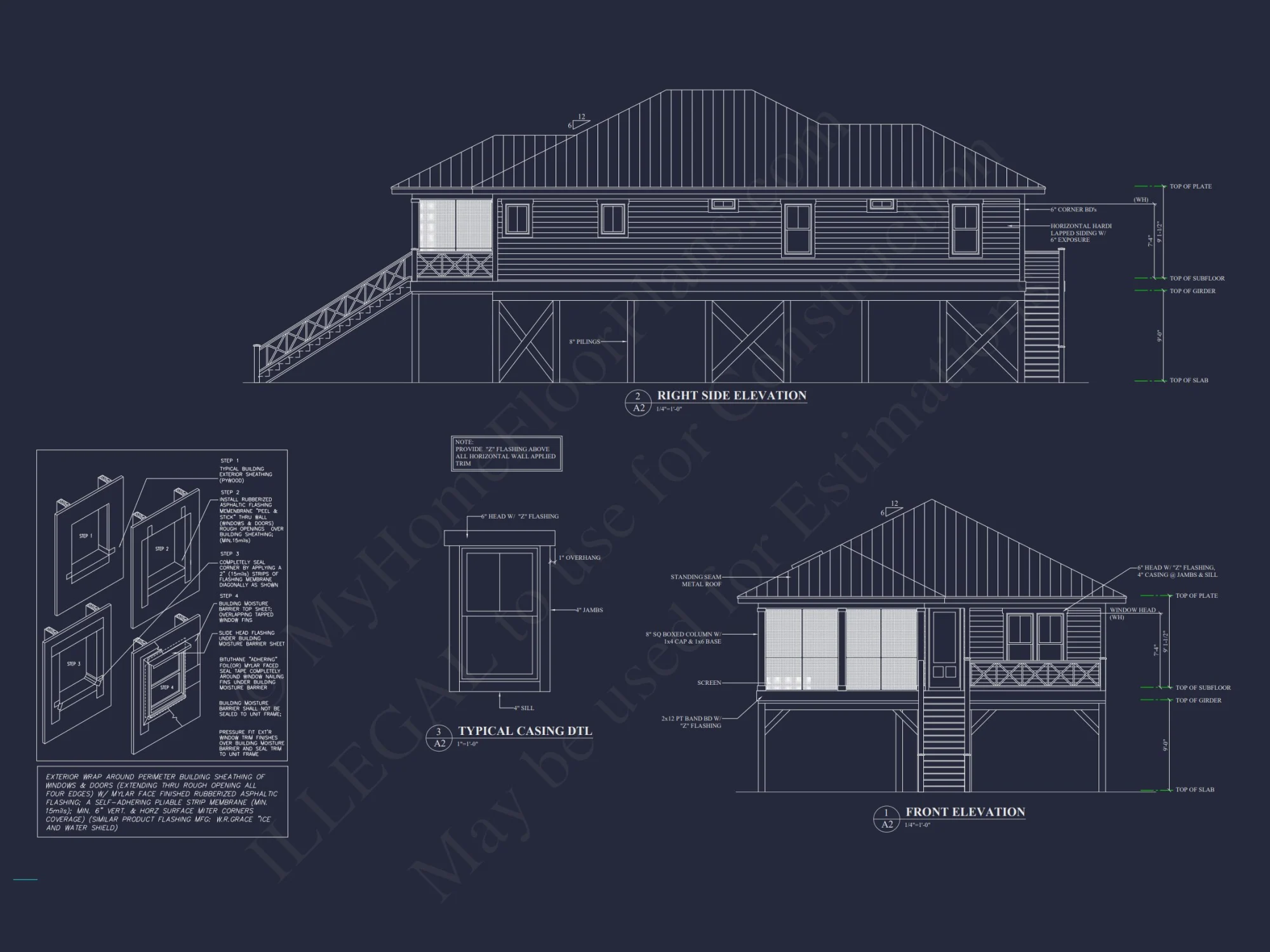 Beach house Plan with Open Floor Plan & Architectural Designs