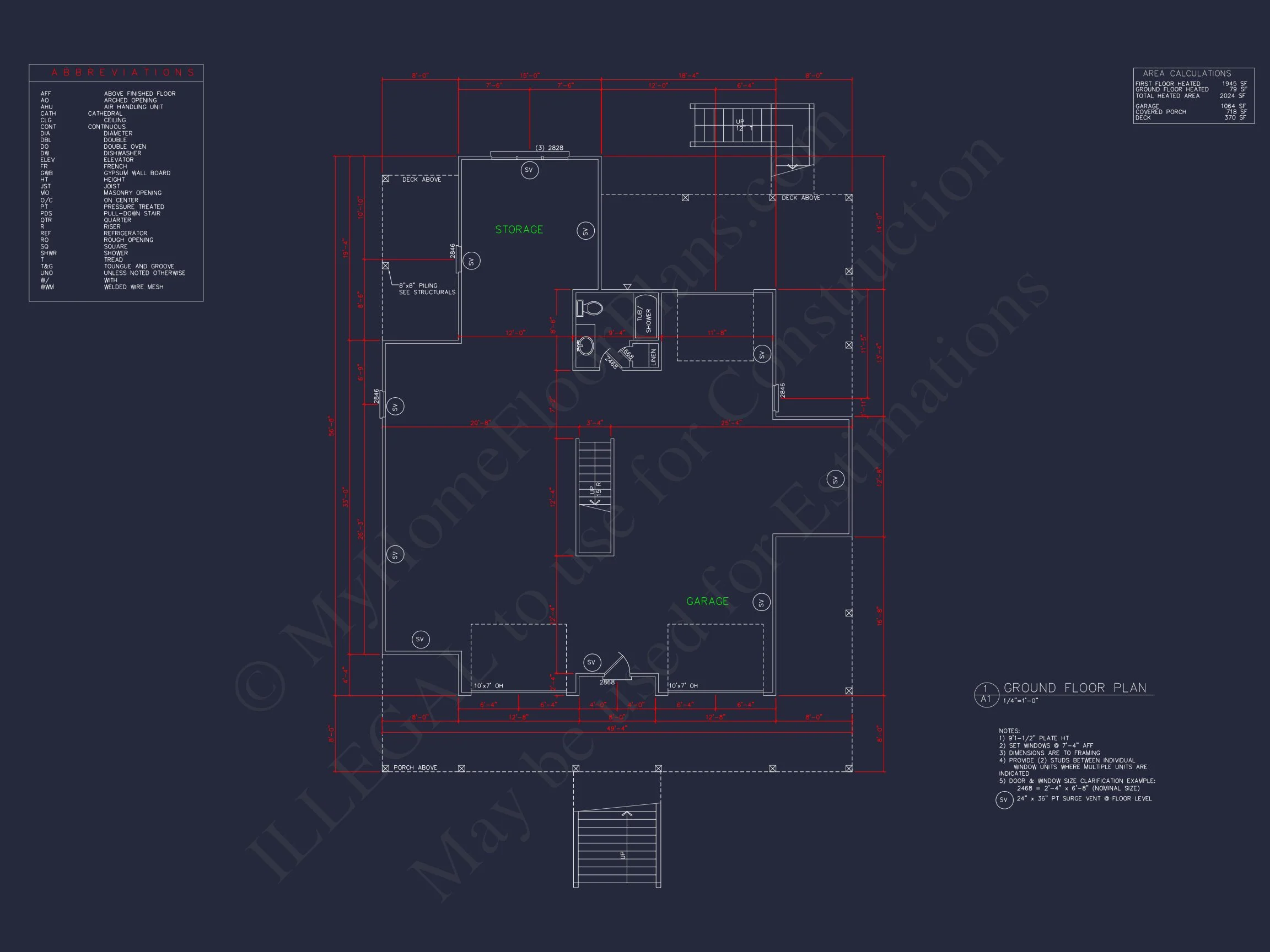 17-1505 HOUSE PLAN - Raised Coastal Cottage House Plan — 2 Bed, 2 Bath, 1,390 Sq Ft 11 Charming house Plan With Floor Plan and Coastal Designs