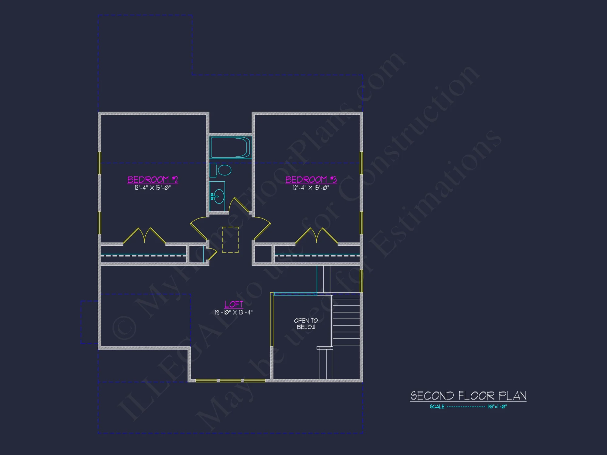 Modern Craftsman house Floor Plan with 2-Story Architecture Designs