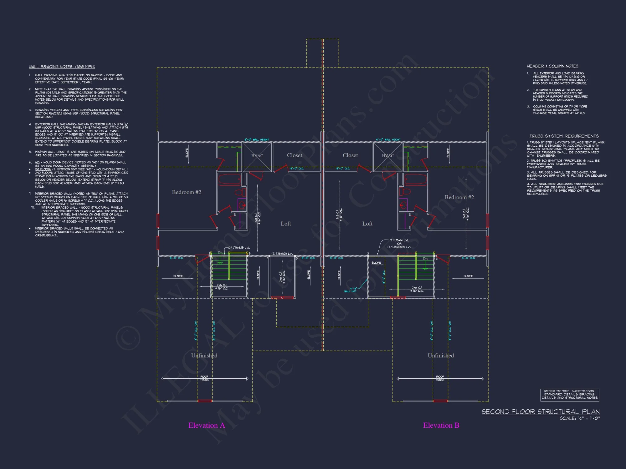 Stunning Duplex house Plan with CAD Designs and Blueprints