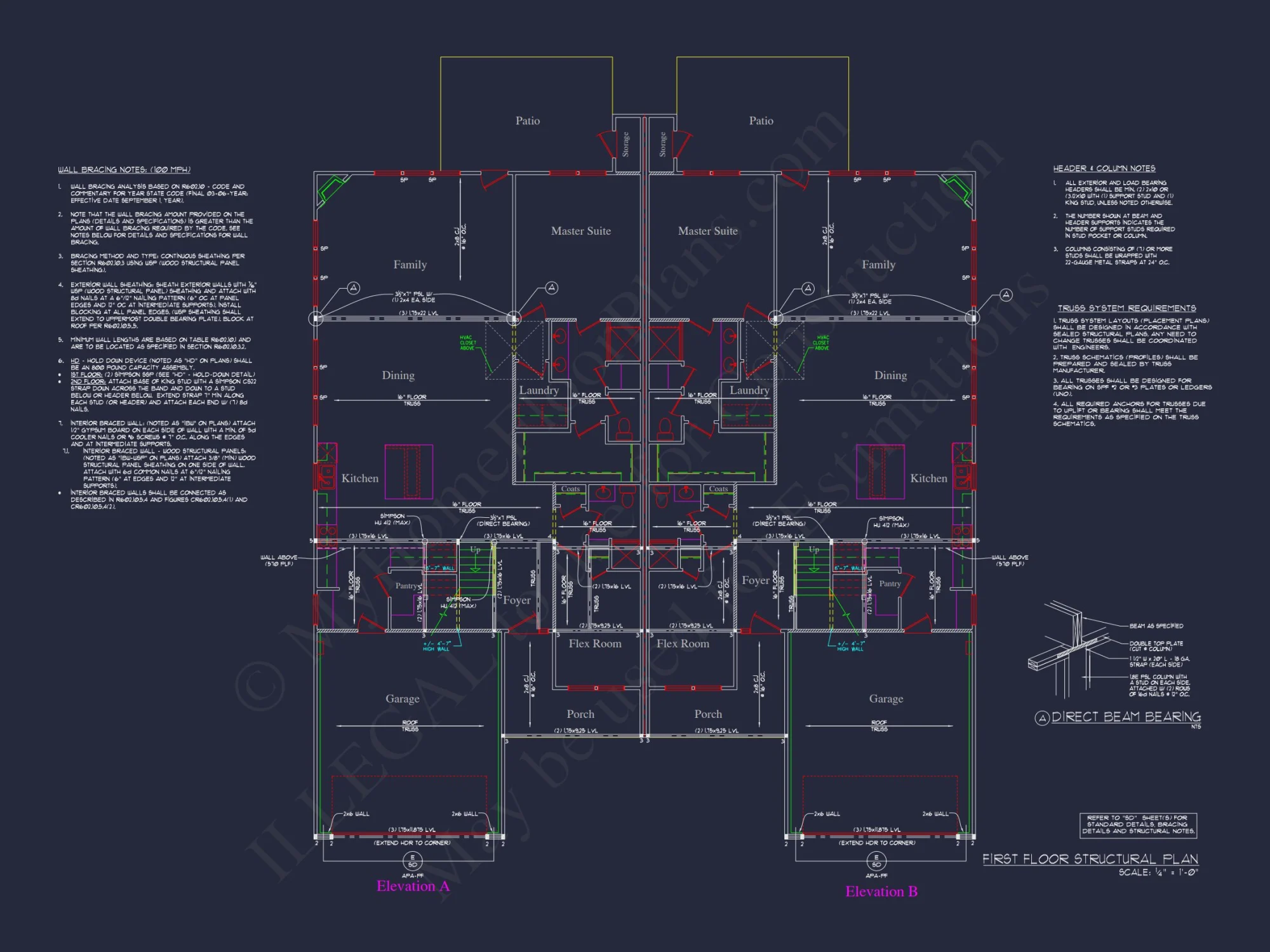 Stunning Duplex house Plan with CAD Designs and Blueprints