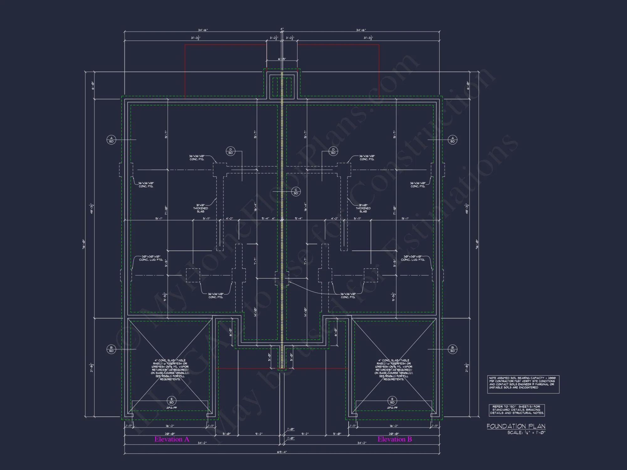 Stunning Duplex house Plan with CAD Designs and Blueprints
