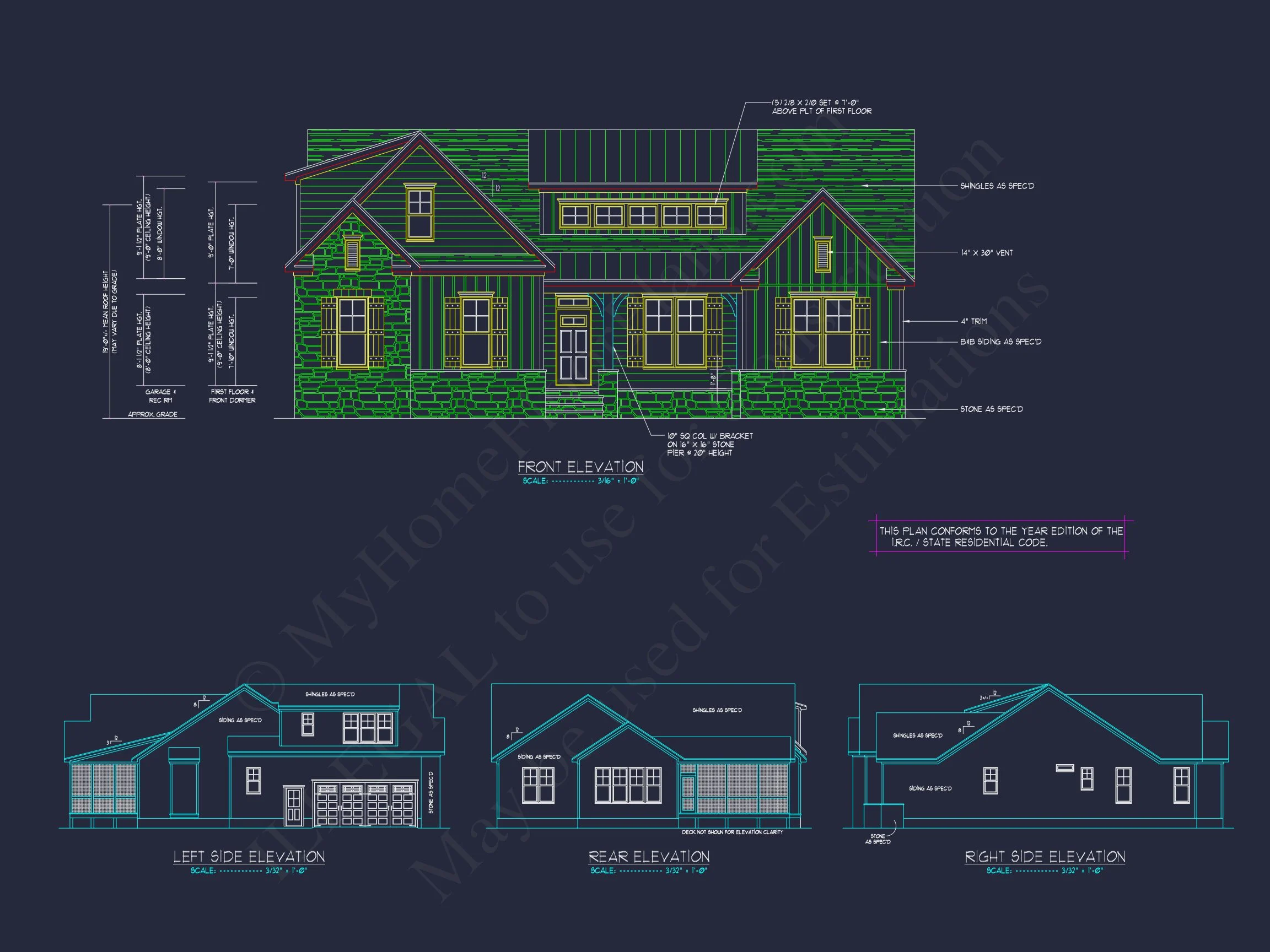 15-1637 HOUSE PLAN - Versatile House Floor Plan | Modern Craftsman Designs with CAD Blueprints 3 Modern Craftsman Designs with CAD Blueprints