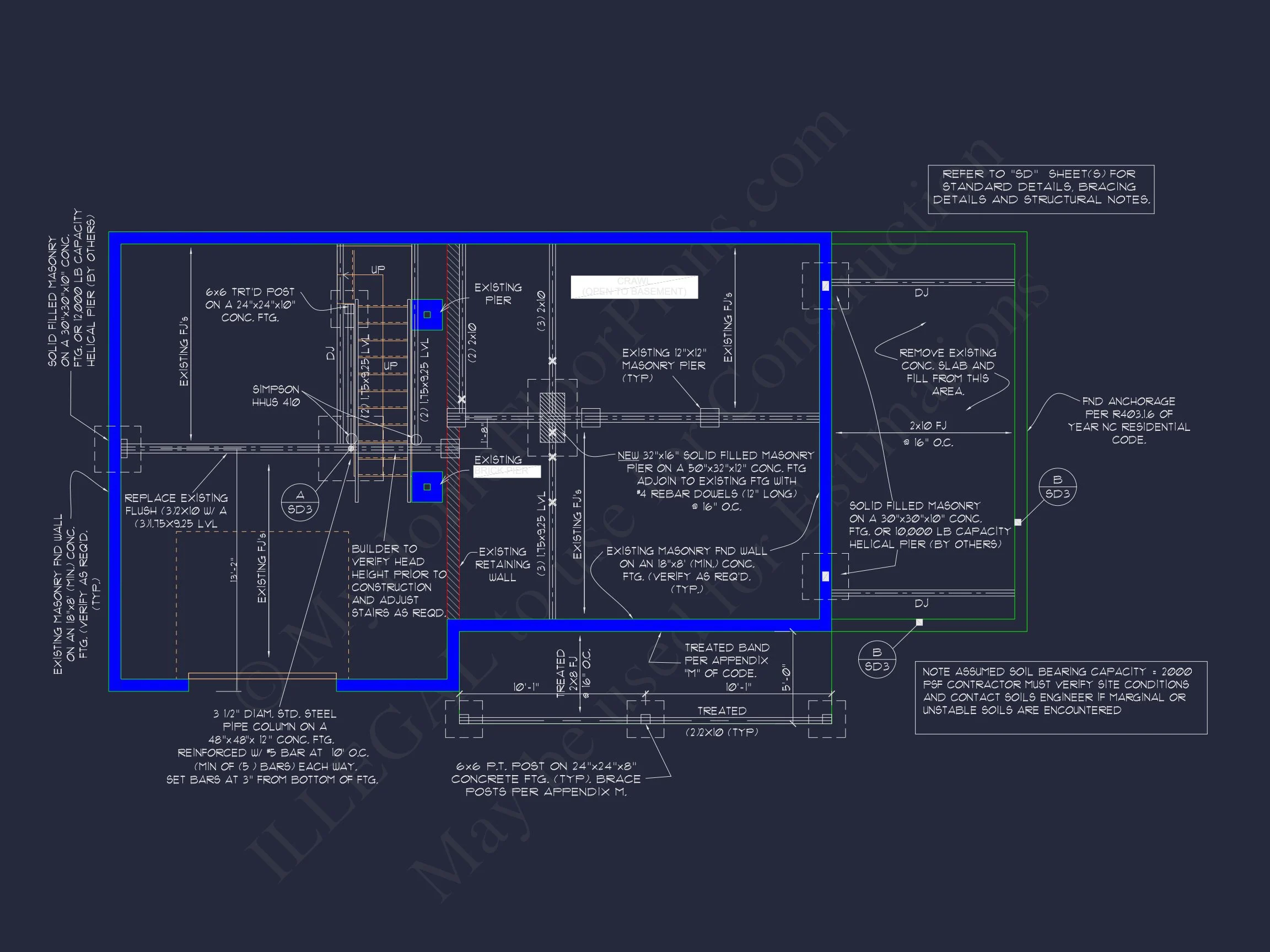 15-1538 HOUSE PLAN - Modern Contemporary House Plan – 3 Bed, 2 Bath, 1,447 Sq Ft with Basement & Porch 43 Modern Craftsman house Plan: Floor Plan, Blueprint, CAD Designs