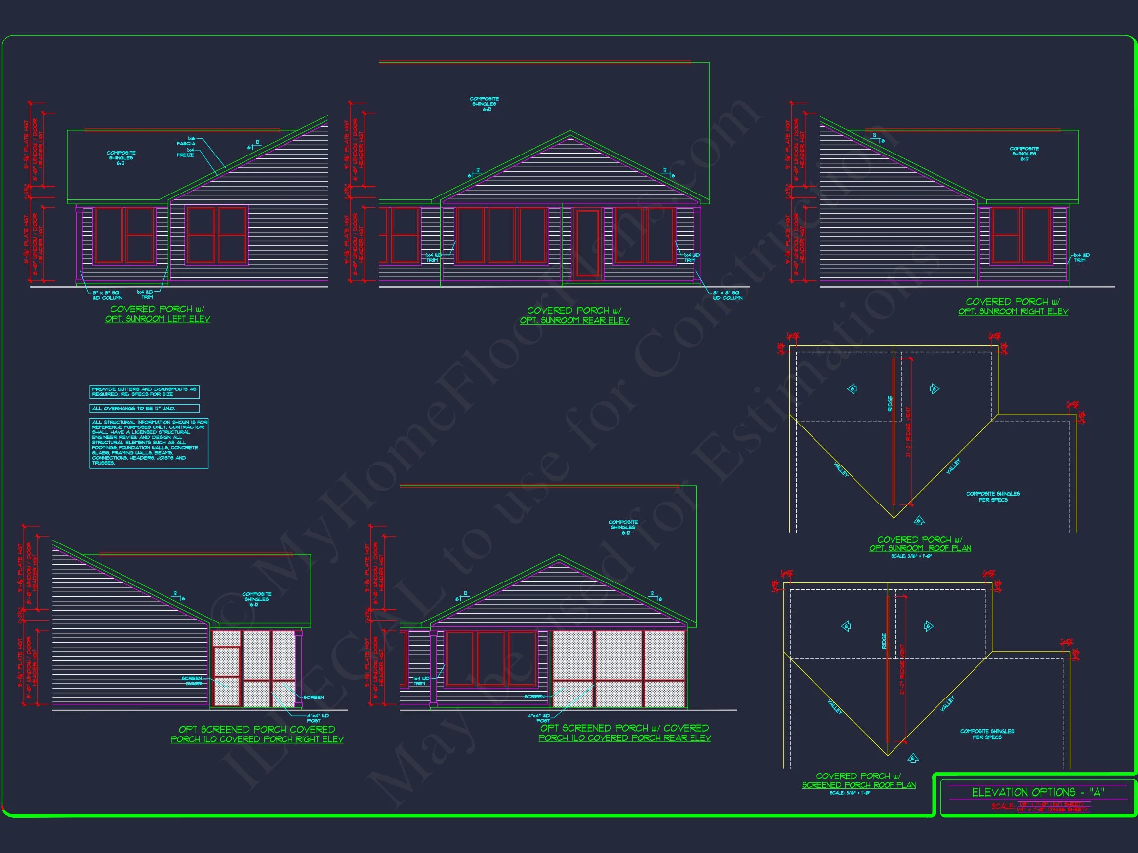15-1253 HOUSE PLAN - Craftsman House Plan with Bonus Room | CAD and Blueprints 13 CAD and Blueprints
