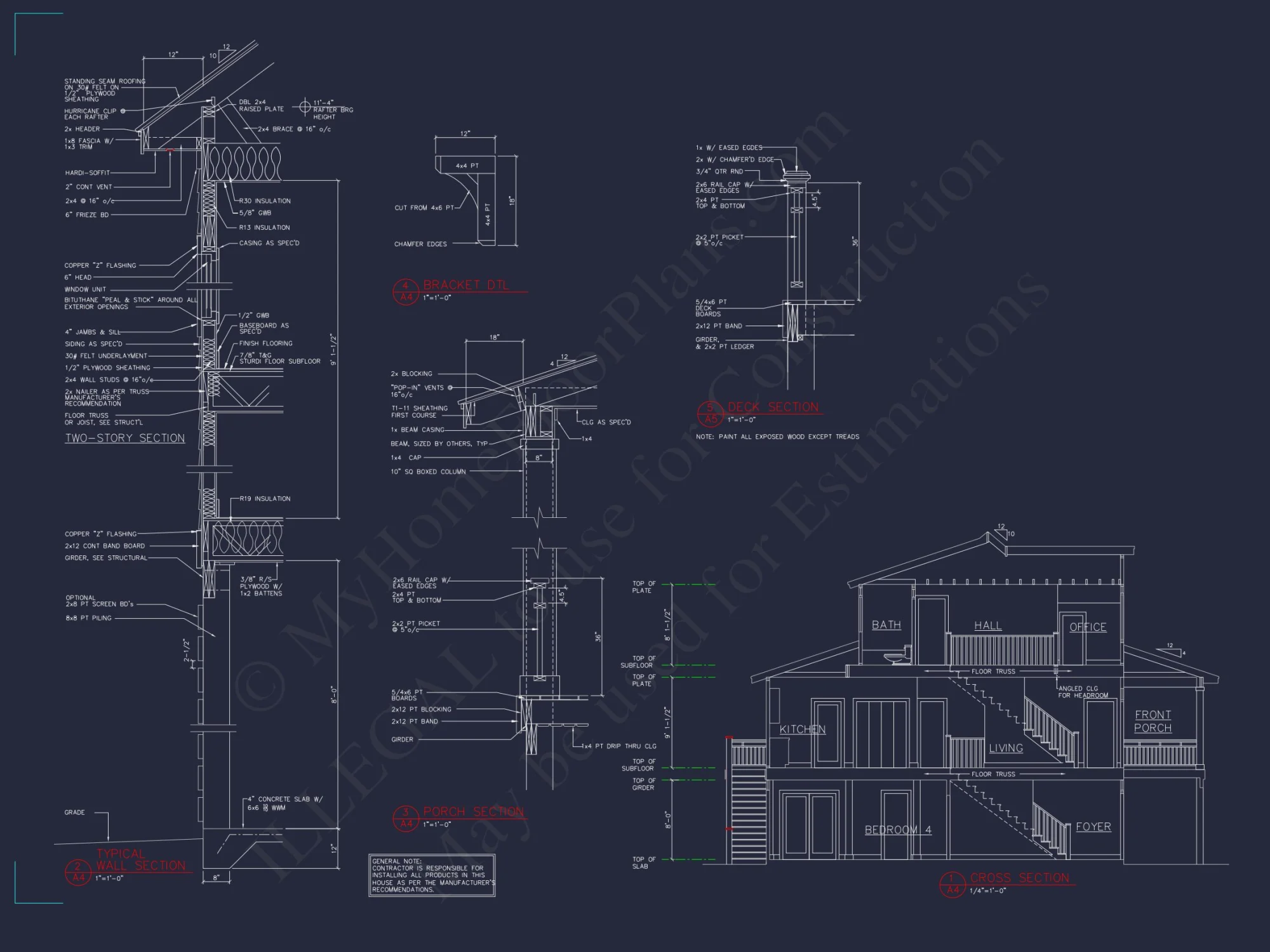Modern Beach house Plan with 2.5 Floors and Open Designs