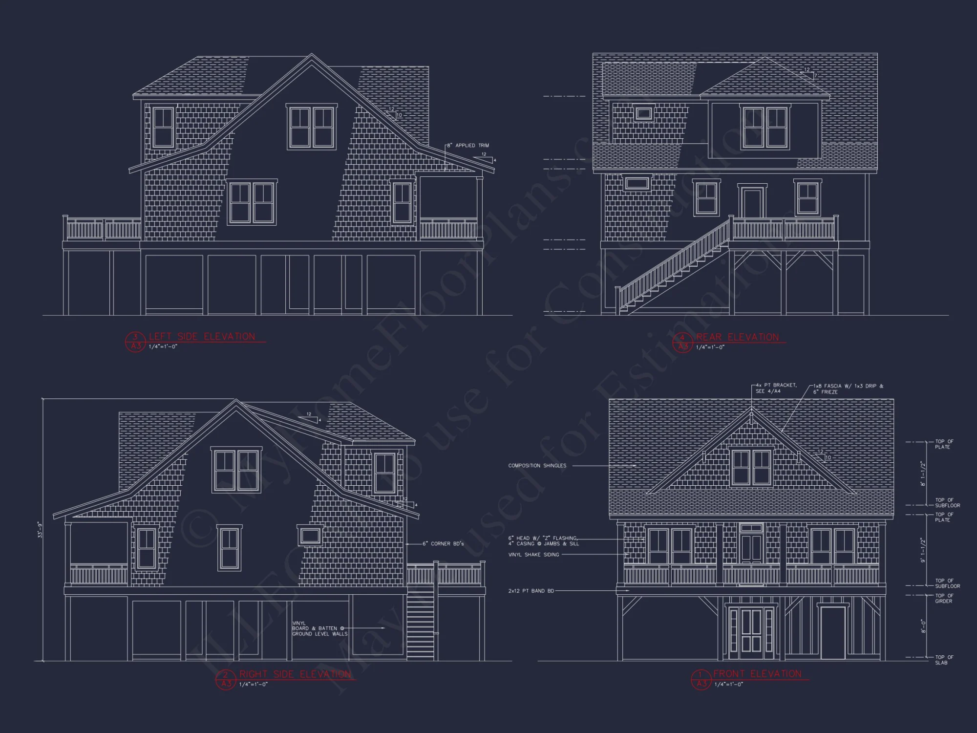 Modern Beach house Plan with 2.5 Floors and Open Designs