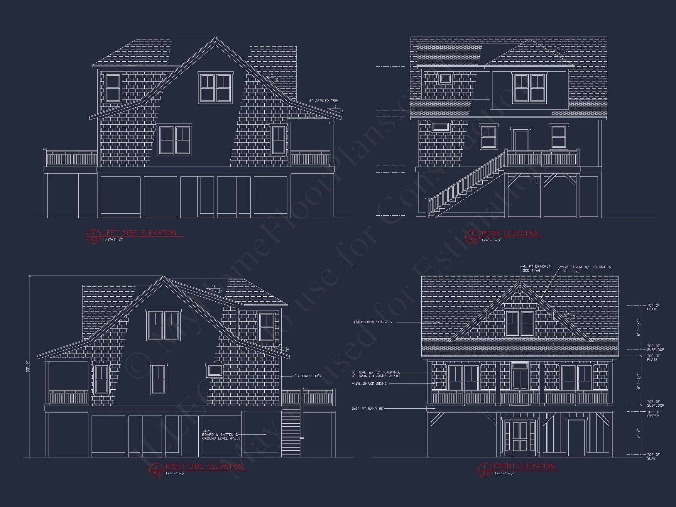 14-1917 HOUSE PLAN - Modern Beach House Plan with 2.5 Floors and Open Designs 2 Modern Beach house Plan with 2.5 Floors and Open Designs