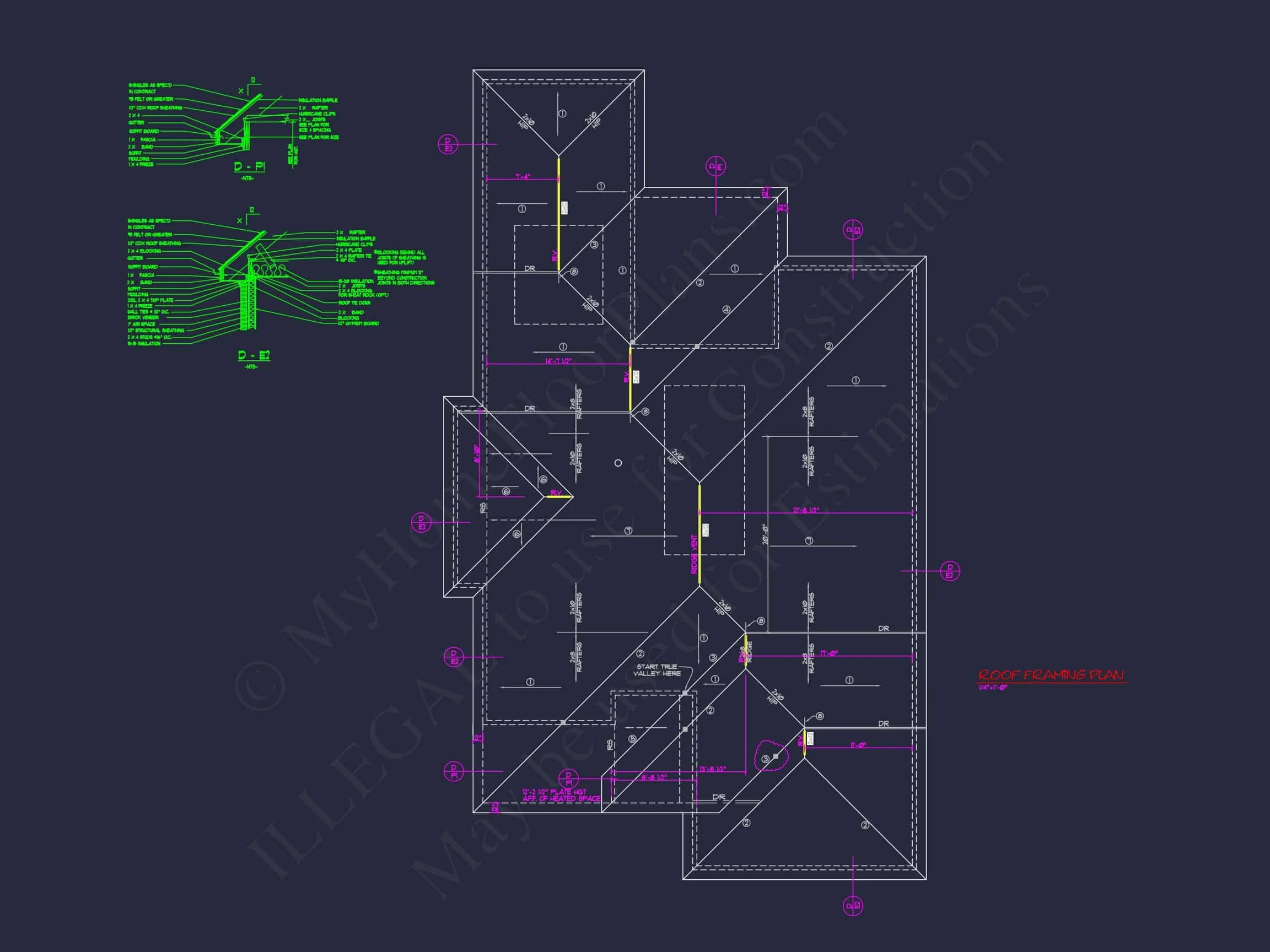 14-1766B HOUSE PLAN - Beautiful House Design CAD Blueprint with Floor Plans 13 Beautiful house Design CAD Blueprint with Floor Plans