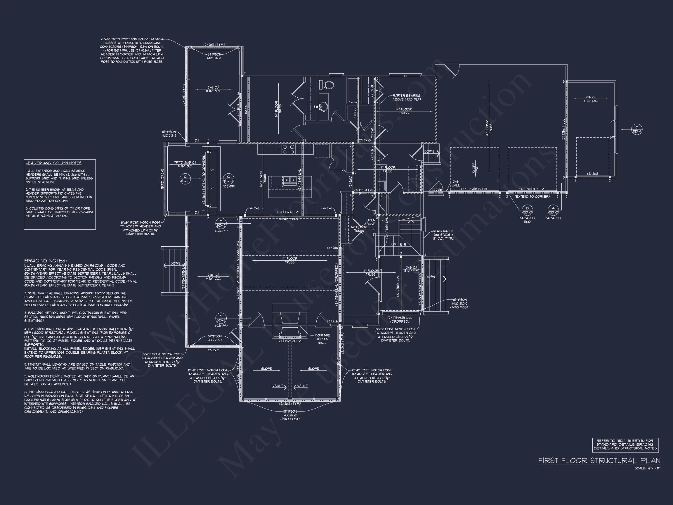 14-1667 HOUSE PLAN - Craftsman House Floor Plan: 2-Story, 3-Bed Blueprint 12 Craftsman house Floor Plan: 2-Story, 3-Bed Blueprint