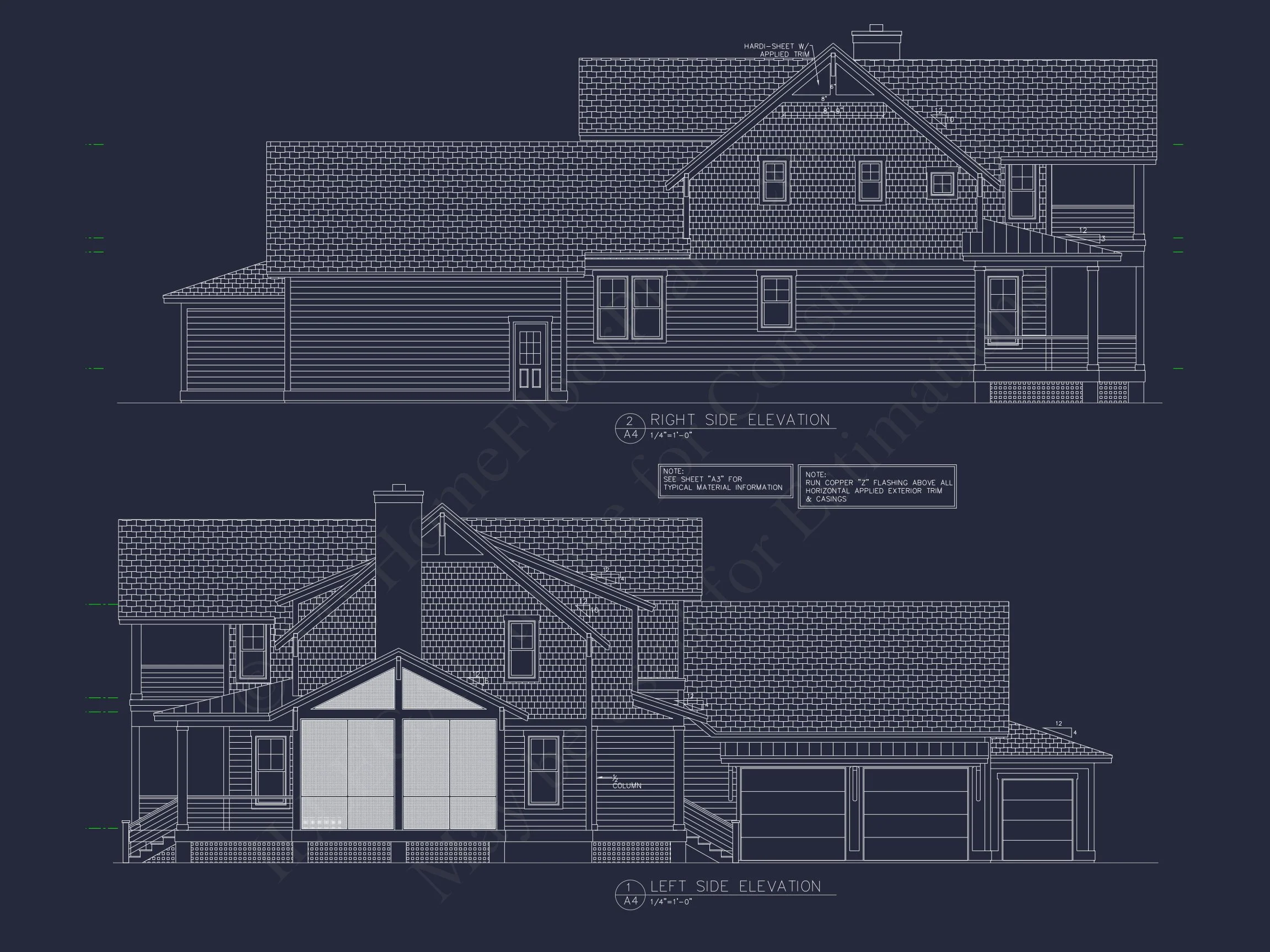 14-1667 HOUSE PLAN - Craftsman House Floor Plan: 2-Story, 3-Bed Blueprint 3 Craftsman house Floor Plan: 2-Story, 3-Bed Blueprint