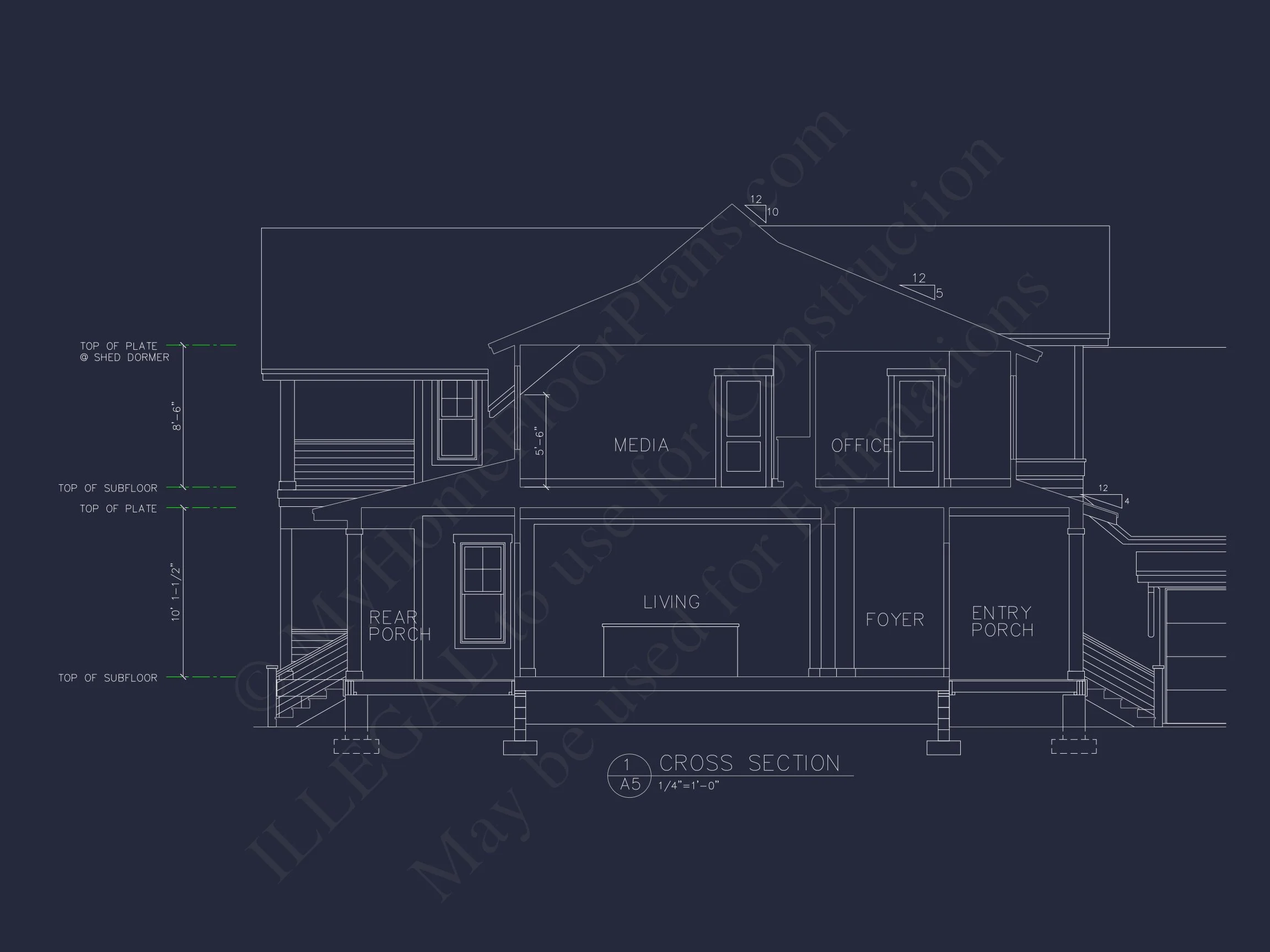14-1667 HOUSE PLAN - Craftsman House Floor Plan: 2-Story, 3-Bed Blueprint 4 Craftsman house Floor Plan: 2-Story, 3-Bed Blueprint