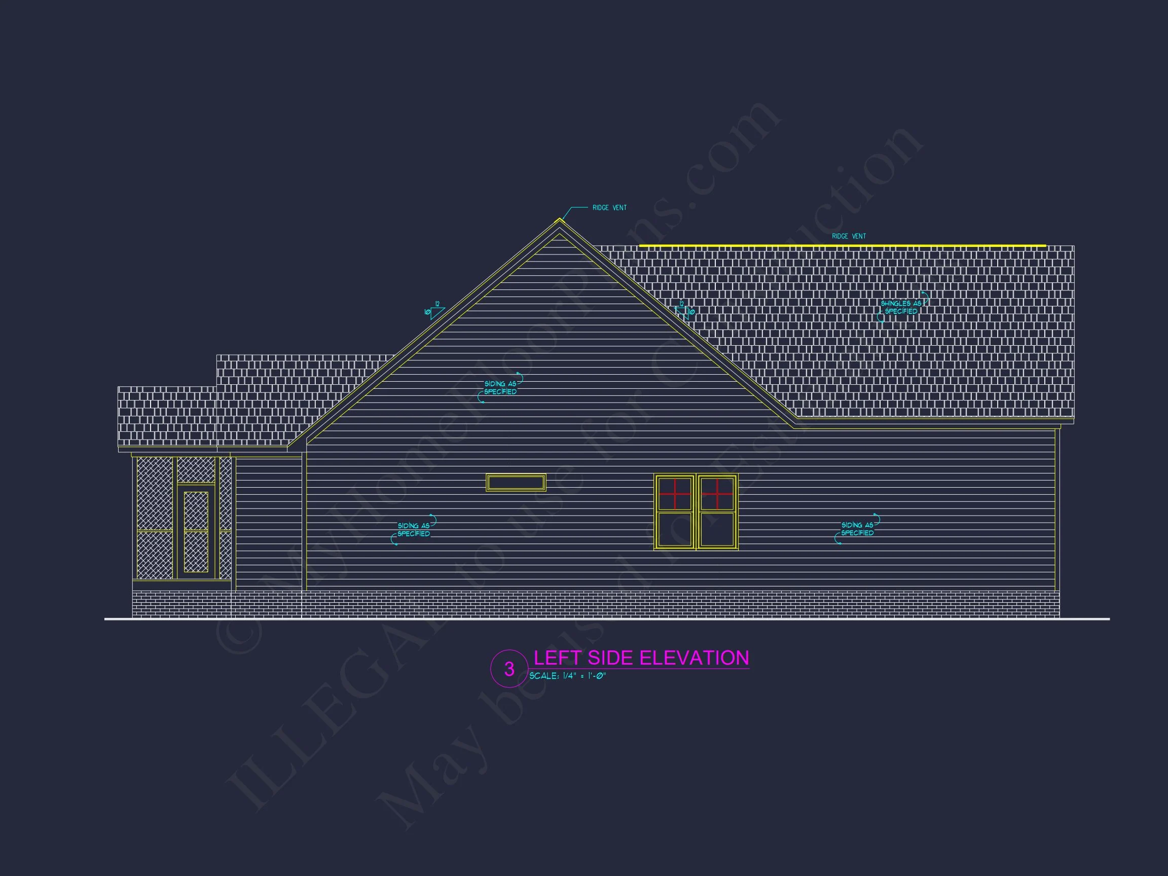 12-3333 HOUSE PLAN - Craftsman House Floor Plan: Stunning CAD Design & Blueprint 4 Craftsman house Floor Plan: Stunning CAD Design & Blueprint