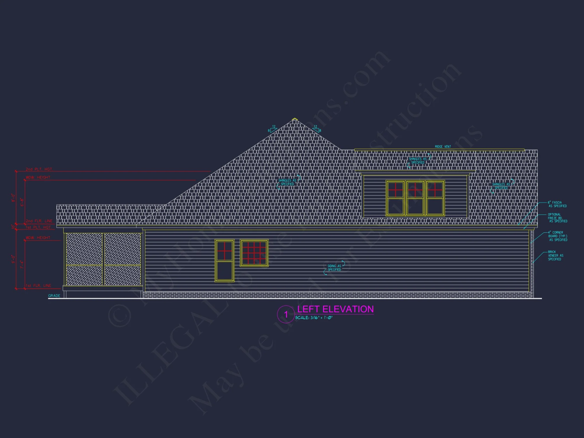 1.5 Story Blueprint with Garage