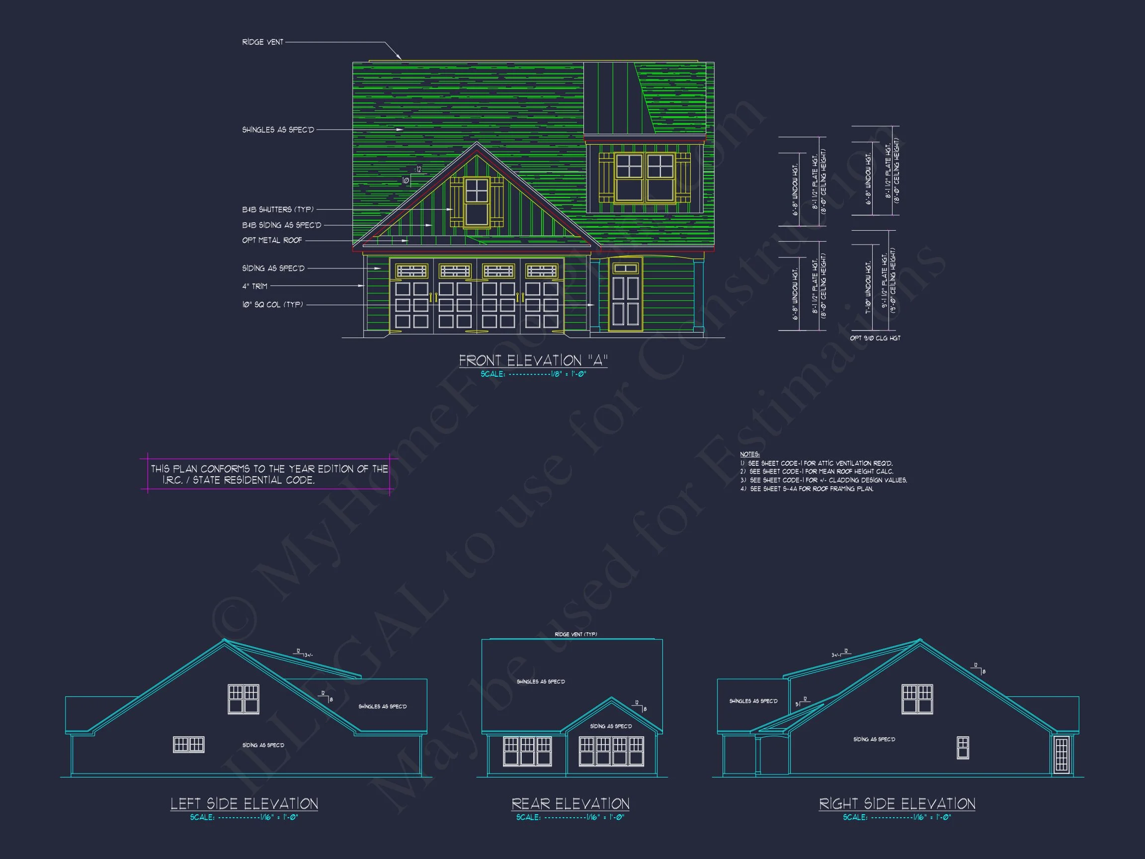 12-2461 HOUSE PLAN - Beautiful Craftsman House Plan with 3 Beds & 2 Floors 3 Beautiful Craftsman house Plan with 3 Beds & 2 Floors