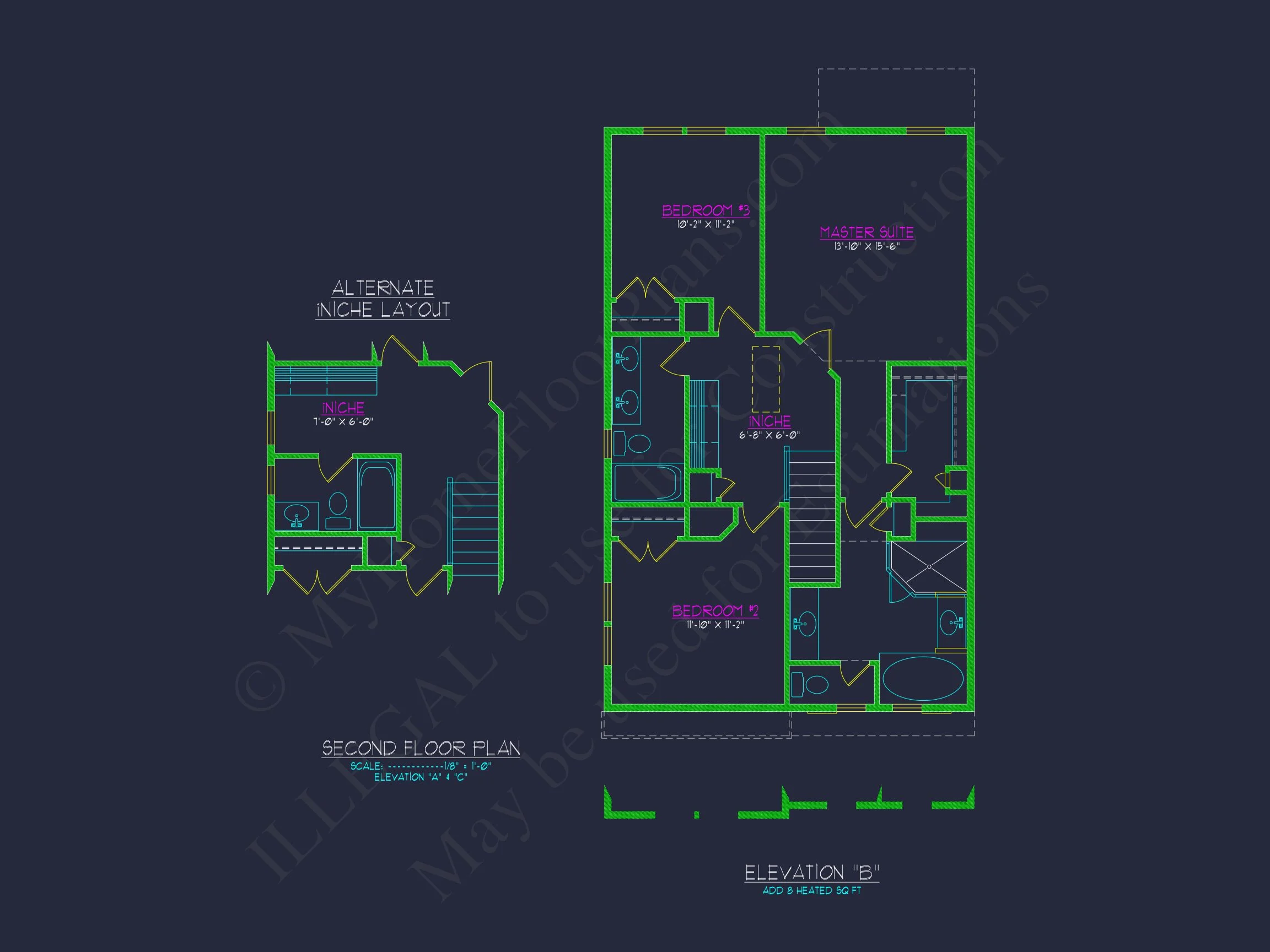 12-2141 HOUSE PLAN - Charming 2-Story Craftsman House Plan | Floor Plan & CAD Designs 8 Charming 2-Story Craftsman house Plan