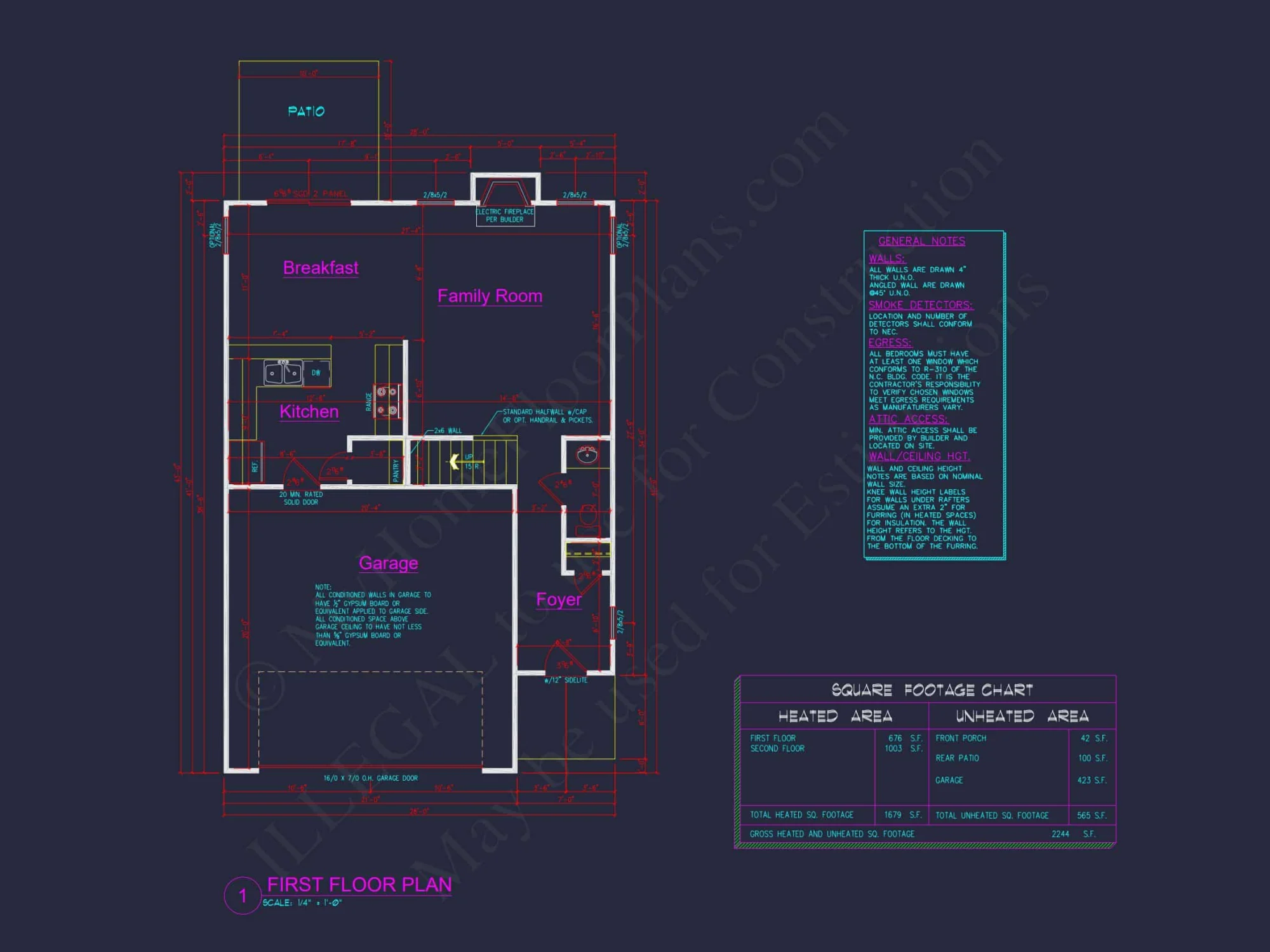 Modern house Floor Plan: CAD Architecture and Elegant Blueprint