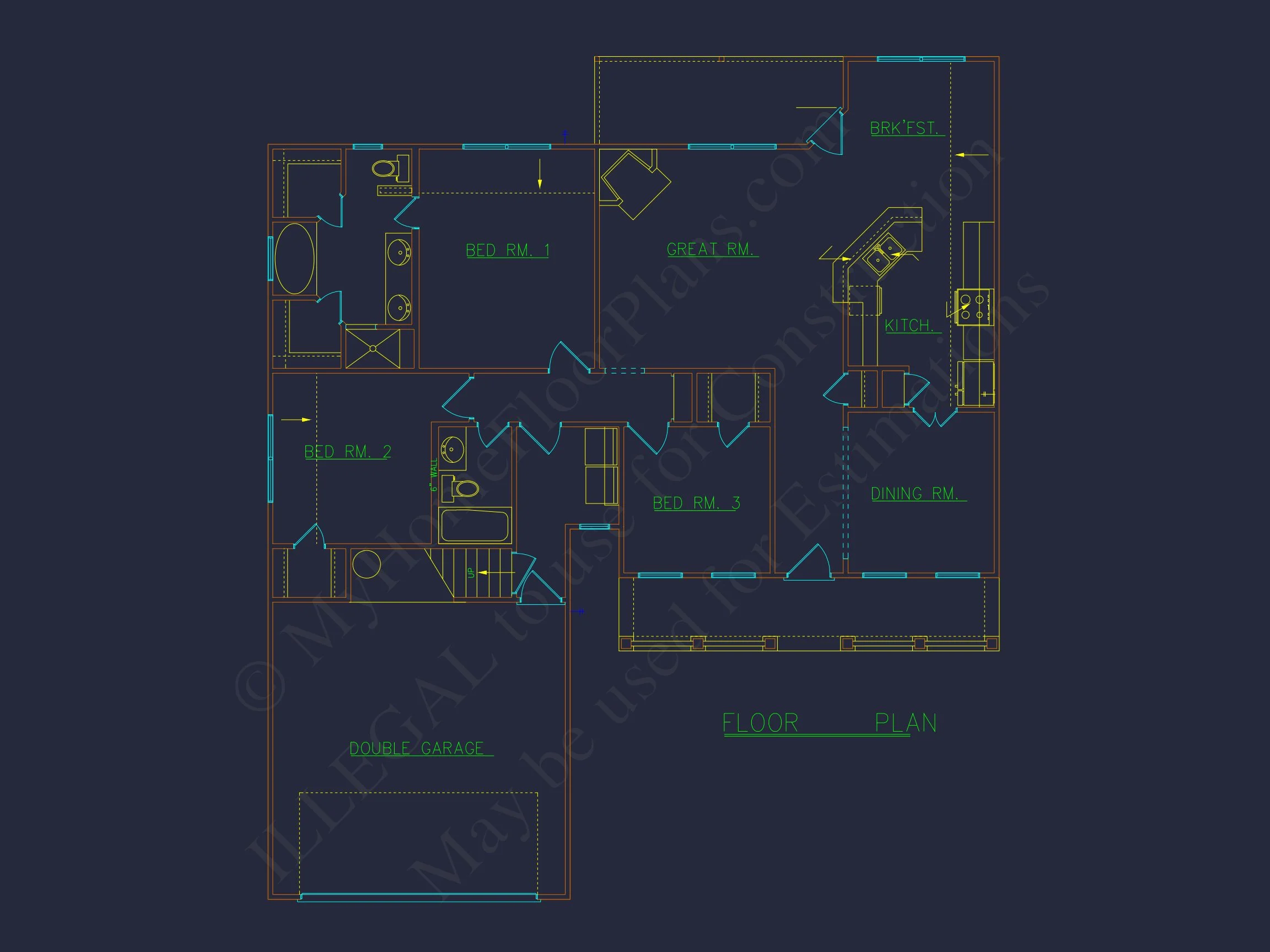 11-2086 HOUSE PLAN - Beautiful House Floor Plan with CAD Designs & Blueprints 5 Beautiful house Floor Plan with CAD Designs & Blueprints