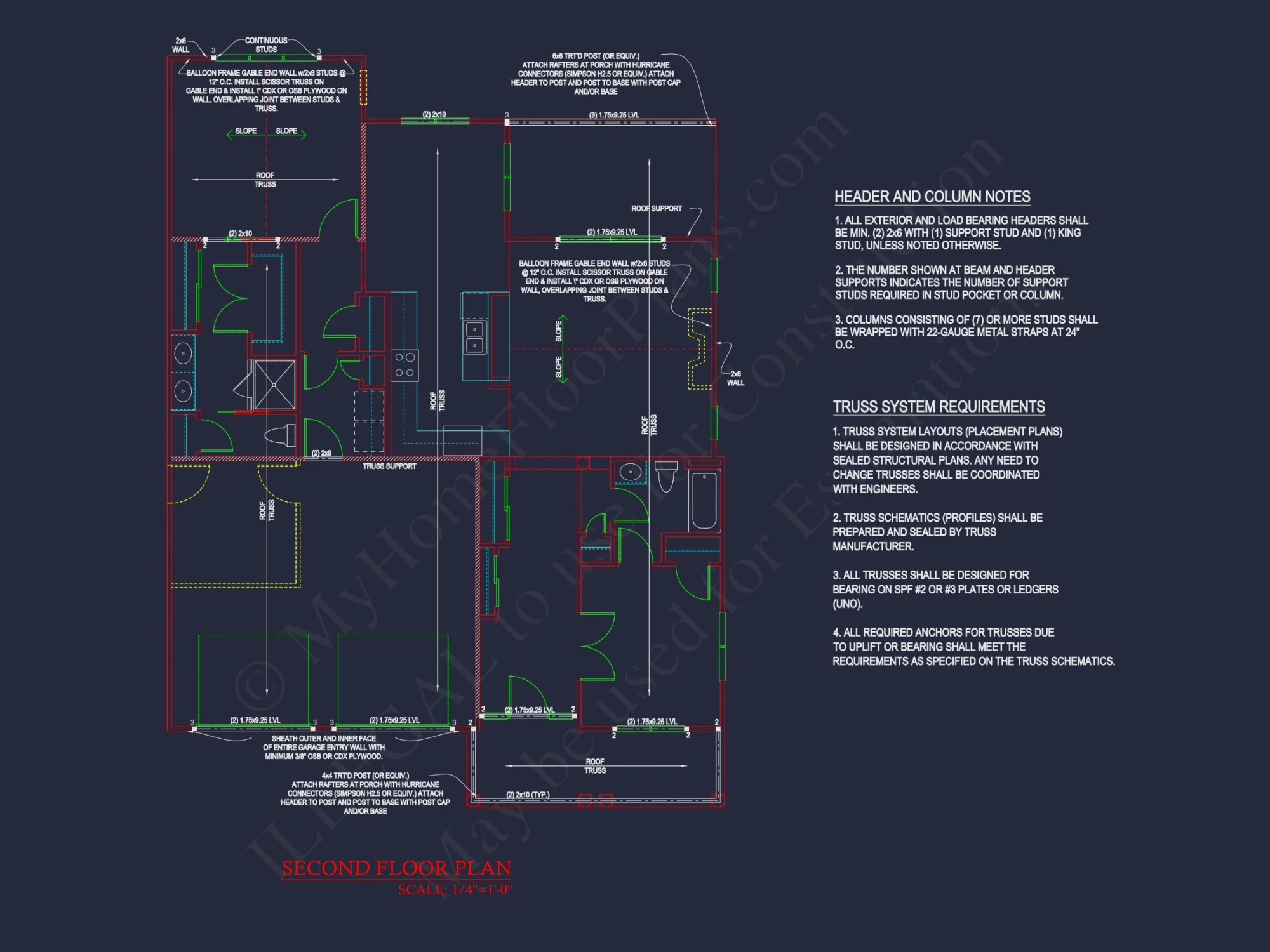 Modern house Blueprint with Floor Plan and CAD Designs