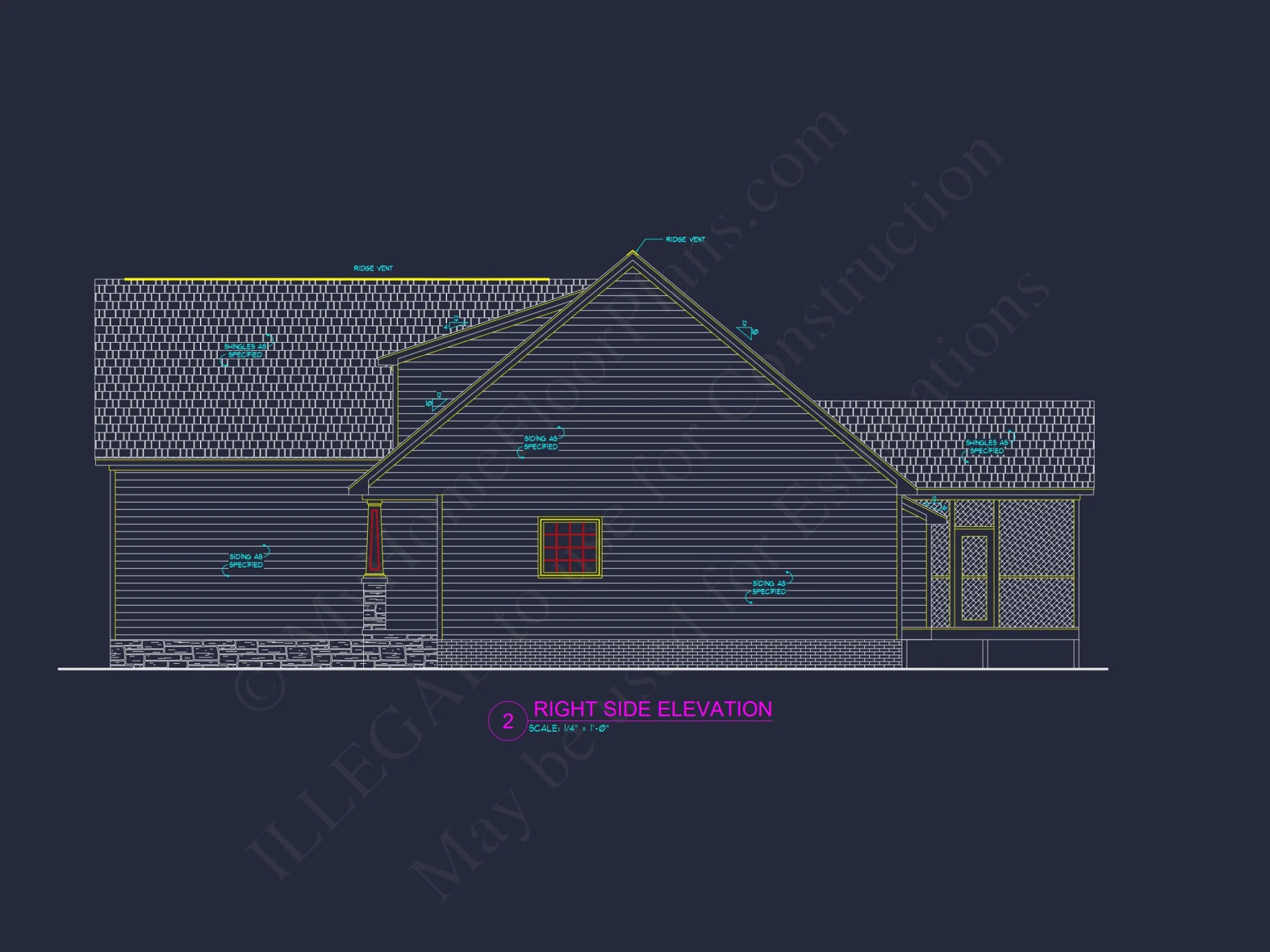 Craftsman house Plan: Blueprint CAD Floor Plan Designs