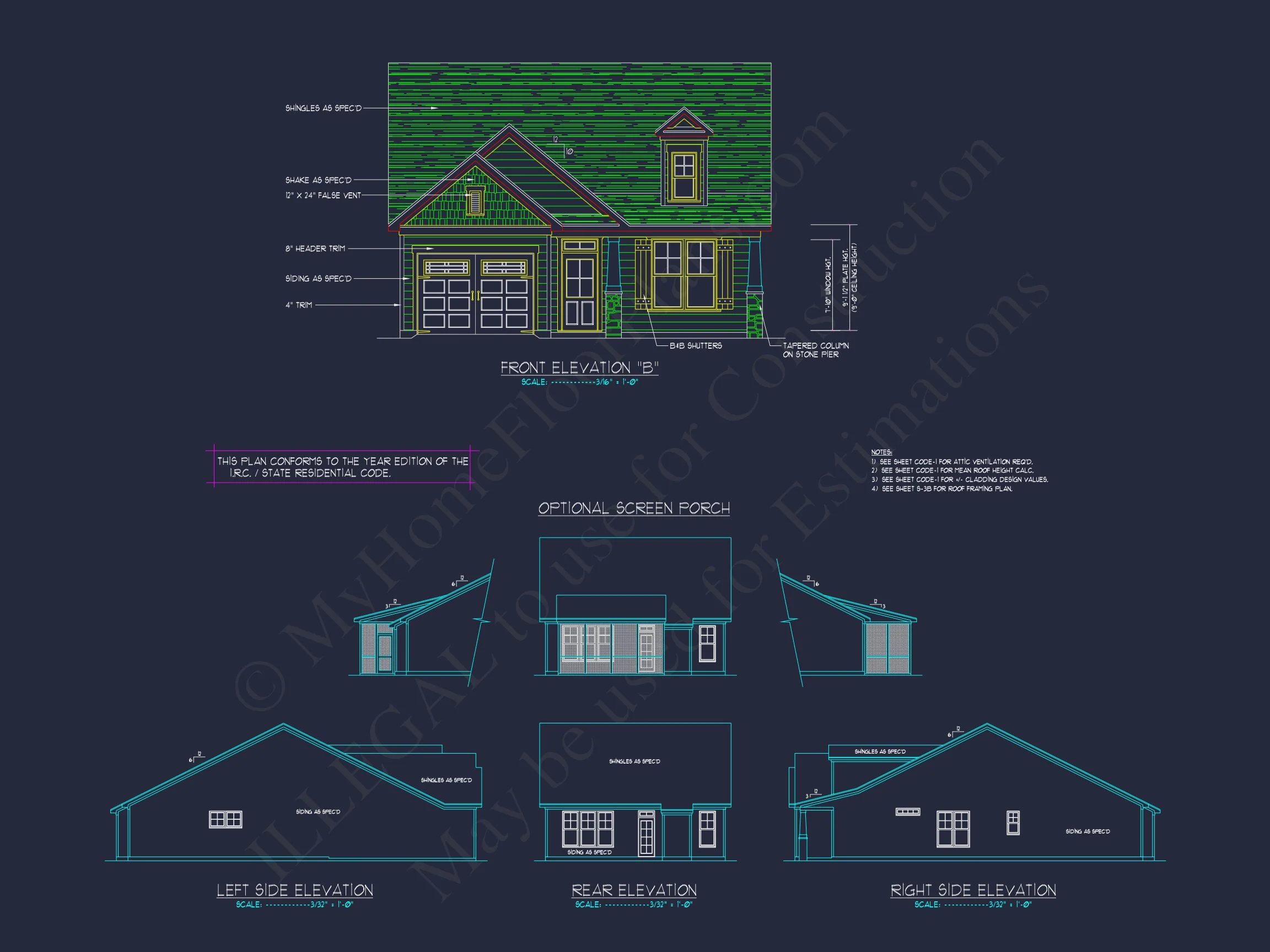 11-1803 HOUSE PLAN - Craftsman House Plan with Open Floor Layout and CAD Designs 5 Craftsman house Plan with Open Floor Layout and CAD Designs