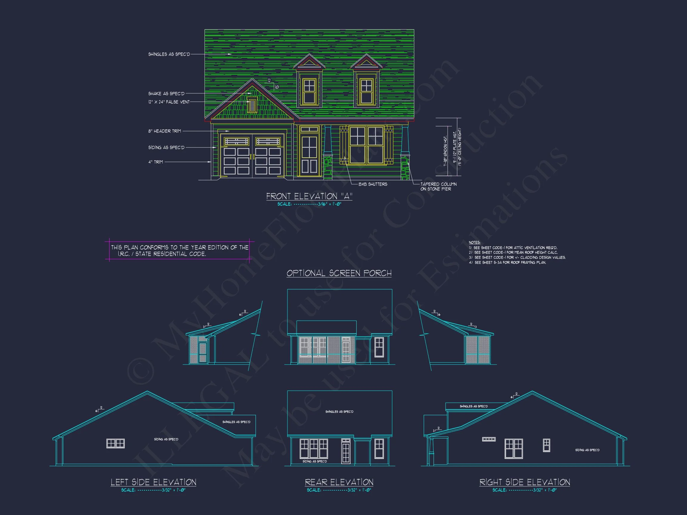 11-1803 HOUSE PLAN - Craftsman House Plan with Open Floor Layout and CAD Designs 6 Craftsman house Plan with Open Floor Layout and CAD Designs
