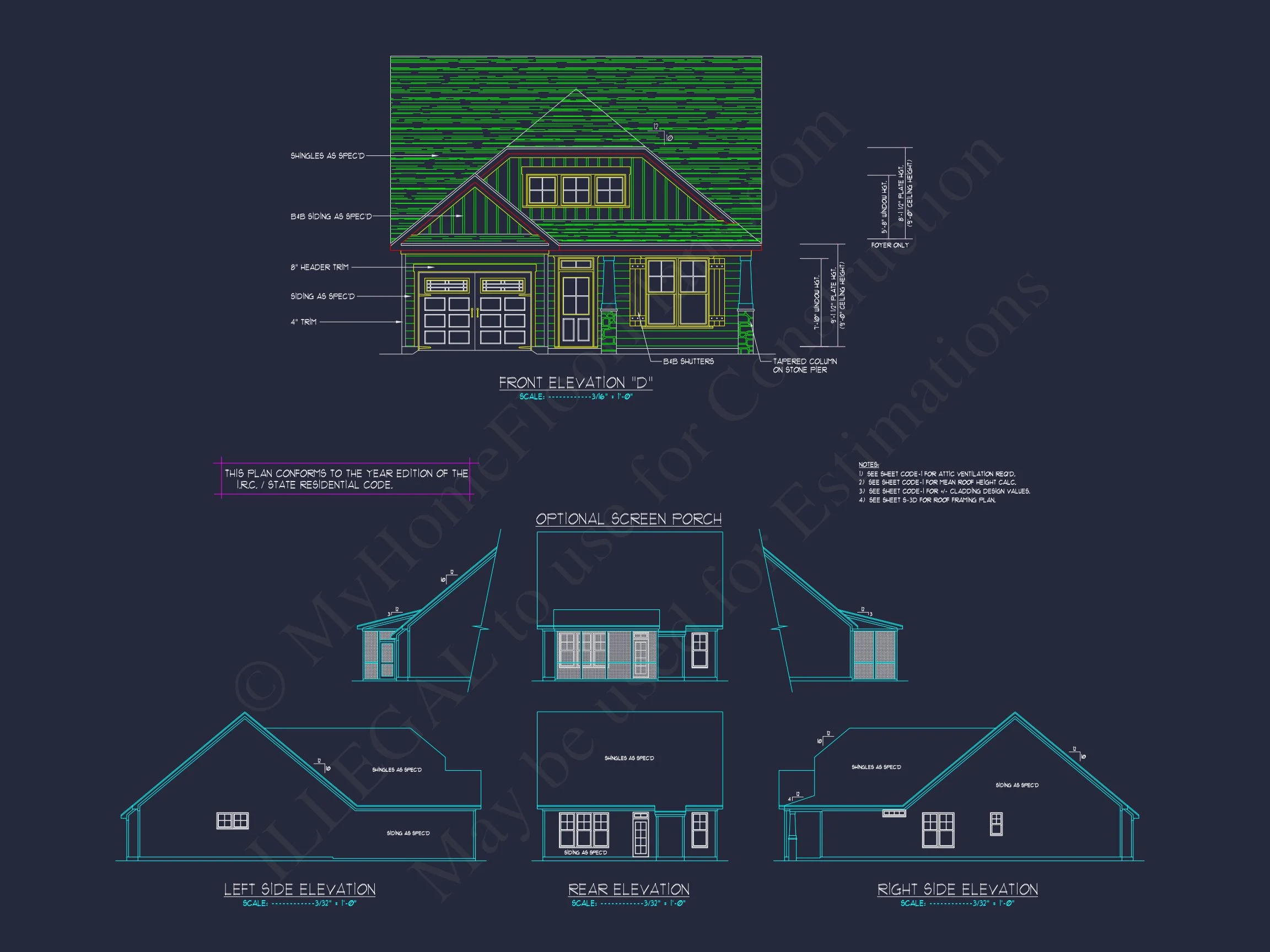 11-1803 HOUSE PLAN - Craftsman House Plan with Open Floor Layout and CAD Designs 4 Craftsman house Plan with Open Floor Layout and CAD Designs