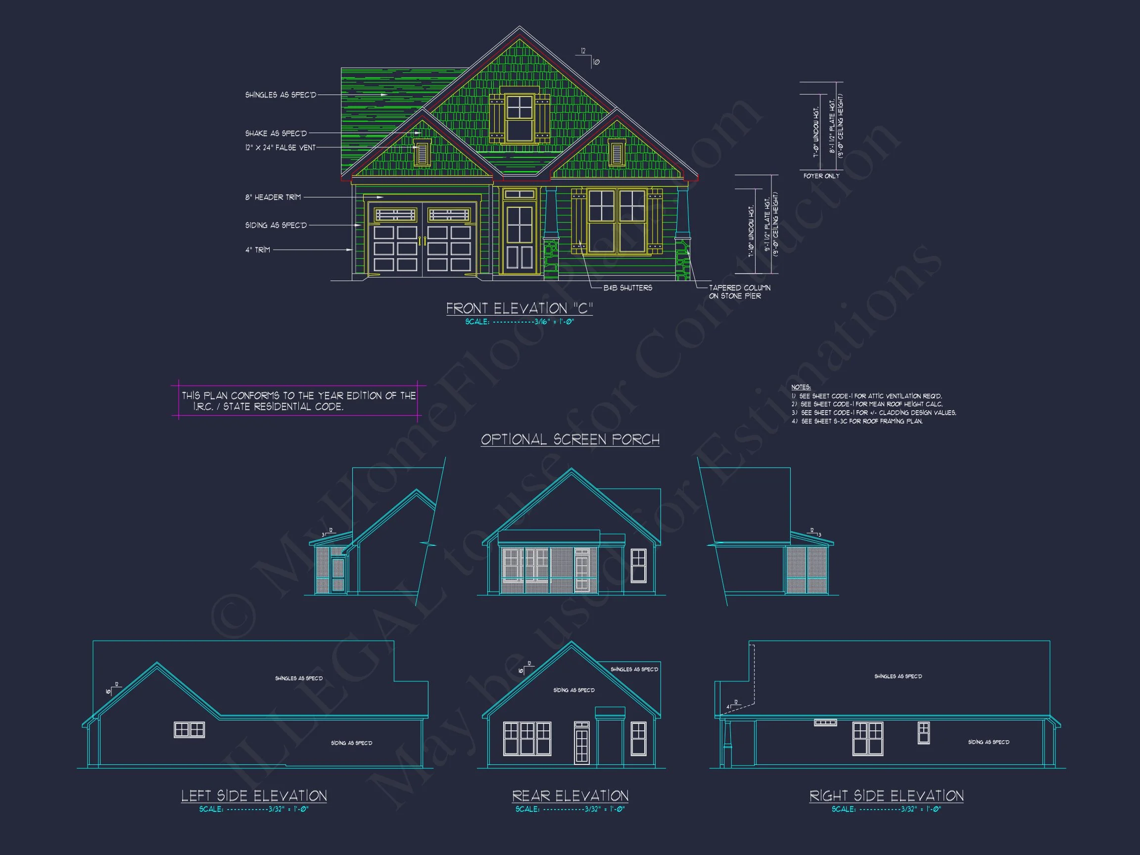 11-1803 HOUSE PLAN - Craftsman House Plan with Open Floor Layout and CAD Designs 3 Craftsman house Plan with Open Floor Layout and CAD Designs