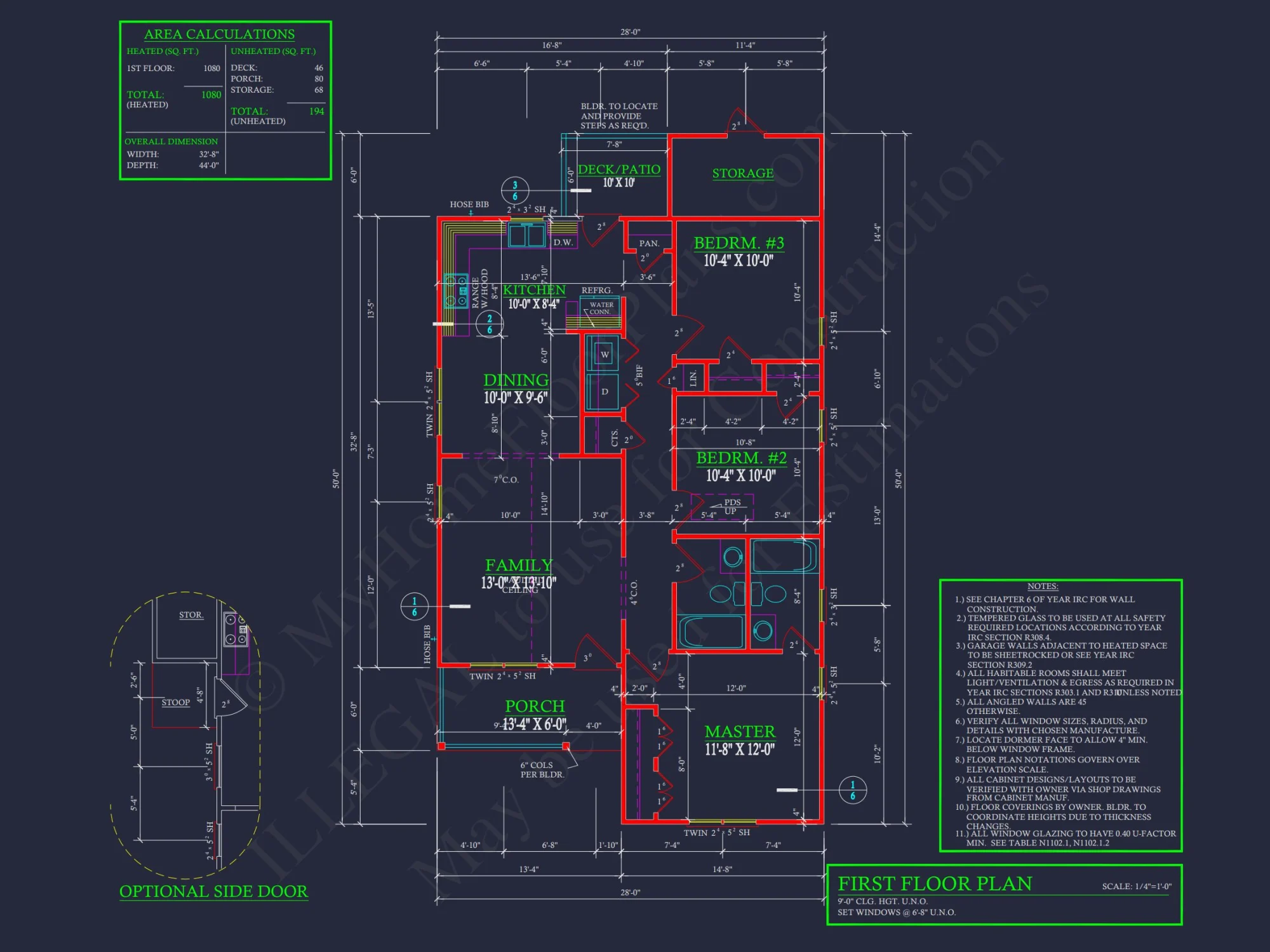 Compact 3-Bedroom Craftsman house Plan with Open Floor Design